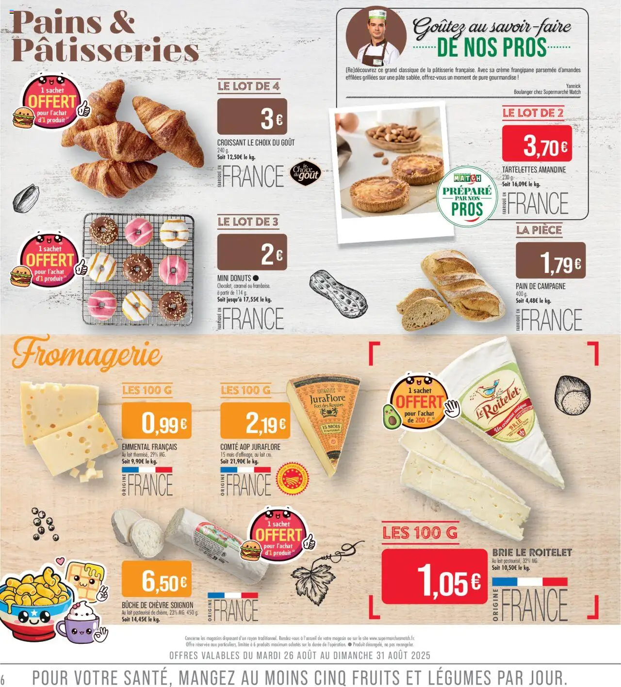  | Page: 6 | Produits: Emmental, Lait, Pain, Crème