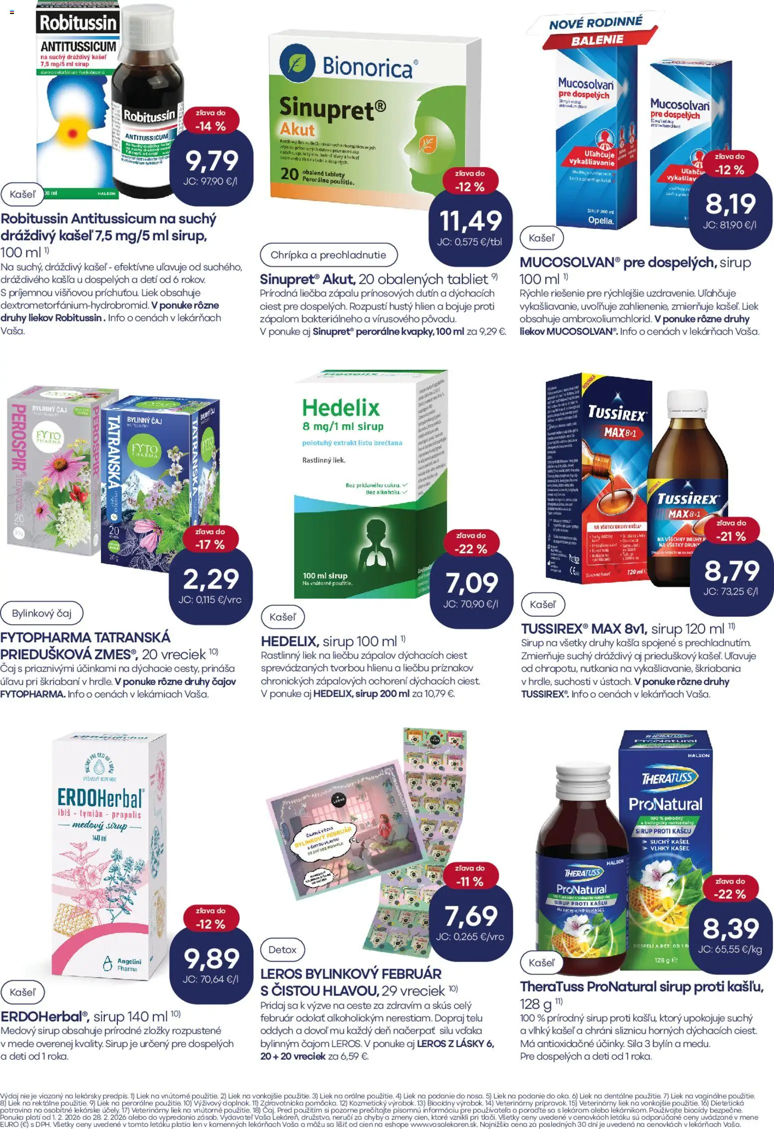 Nové Vaša lekáreň akcie – leták je platný od 01.02.2026 | Strana: 9 | Produkty: Čaj