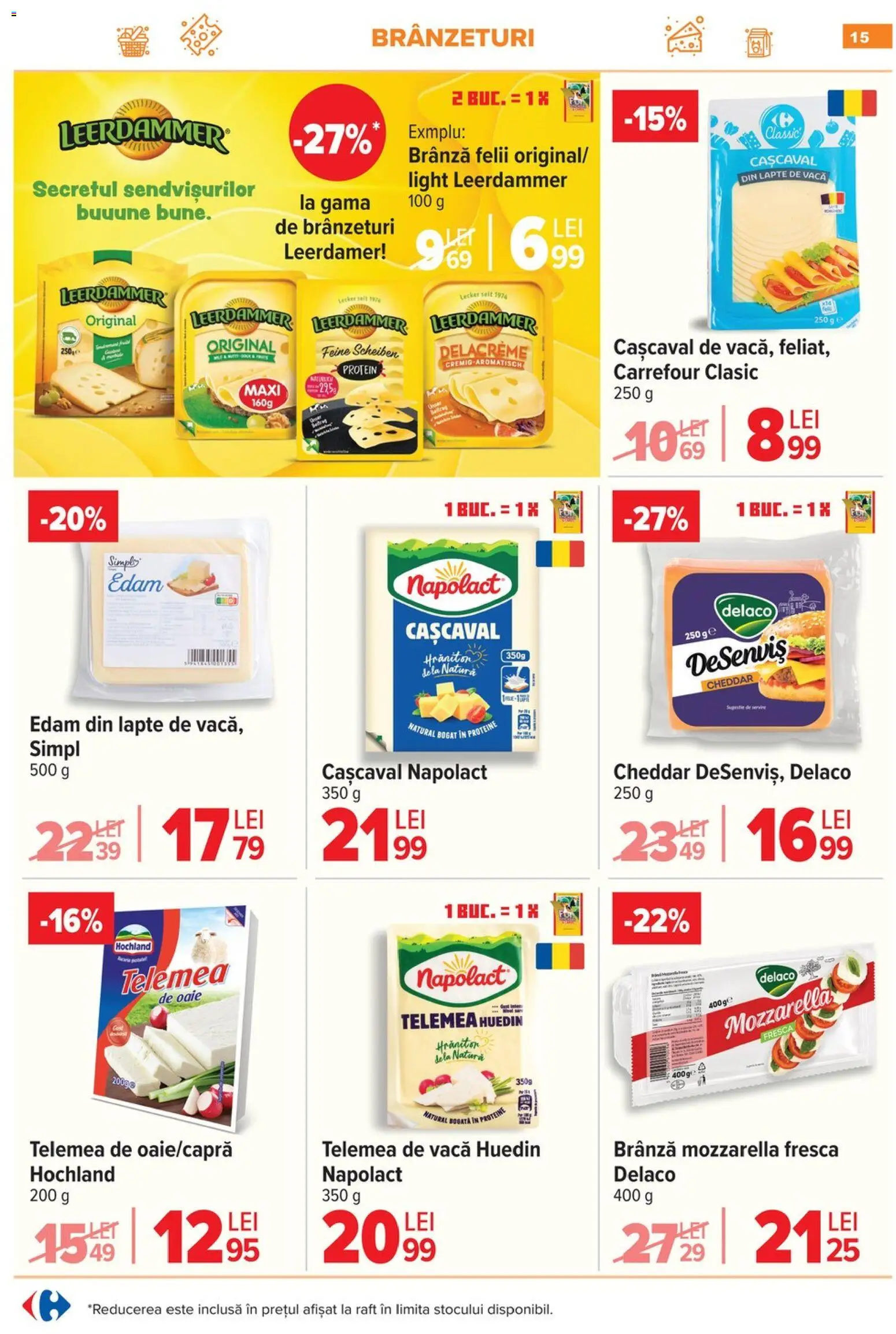 Noul catalog Carrefour – valabil de la 15.04.2026 | Pagină: 16 | Produse: Masaüstü kılıfı, Raft, Cașcaval, Brânză