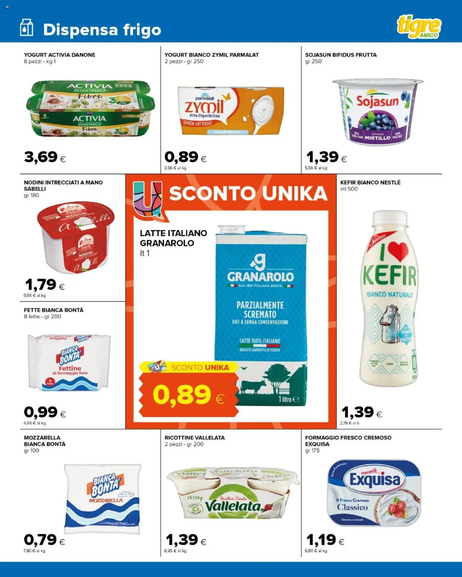 Volantino Tigre del 10.02.2026 | Pagina: 5 | Prodotti: Yogurt, Mozzarella, Latte, Formaggio