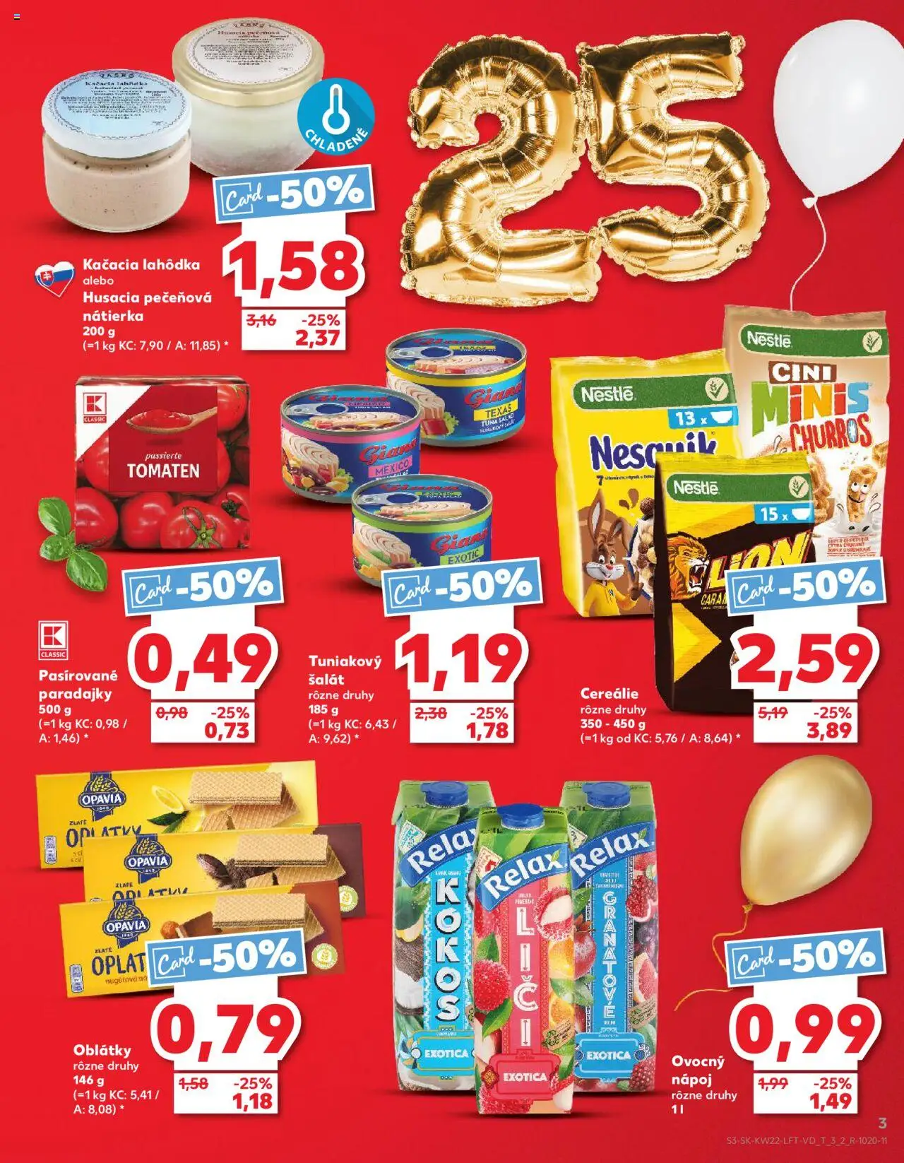 Nové Kaufland akcie – leták je platný od 29.05.2025 | Strana: 3 | Produkty: Paradajky, Cereálie, Šalát