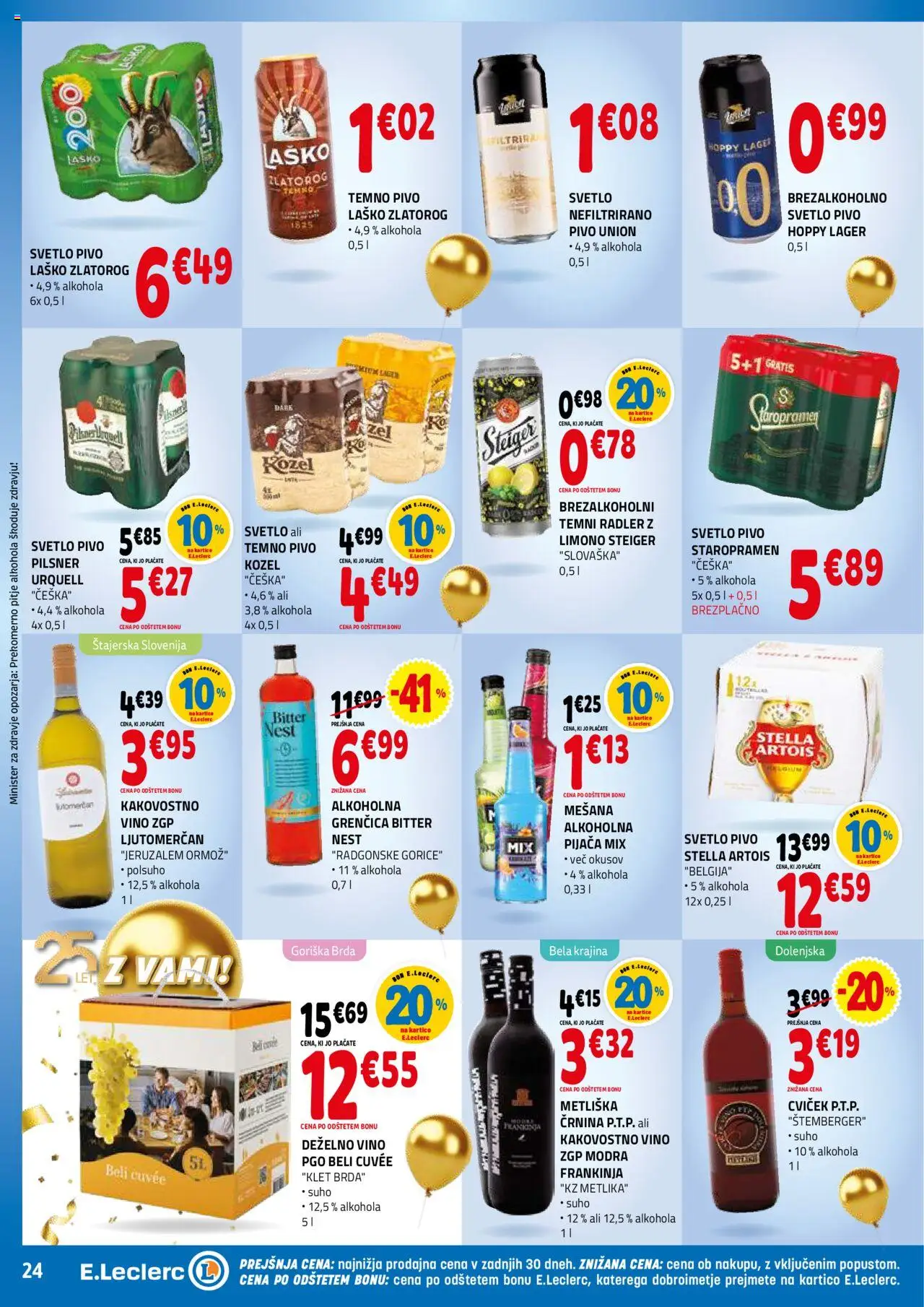 E.leclerc katalog │ velja od 18.06.2025 | Stran: 24 | Izdelki: Radler, Vino, Pivo