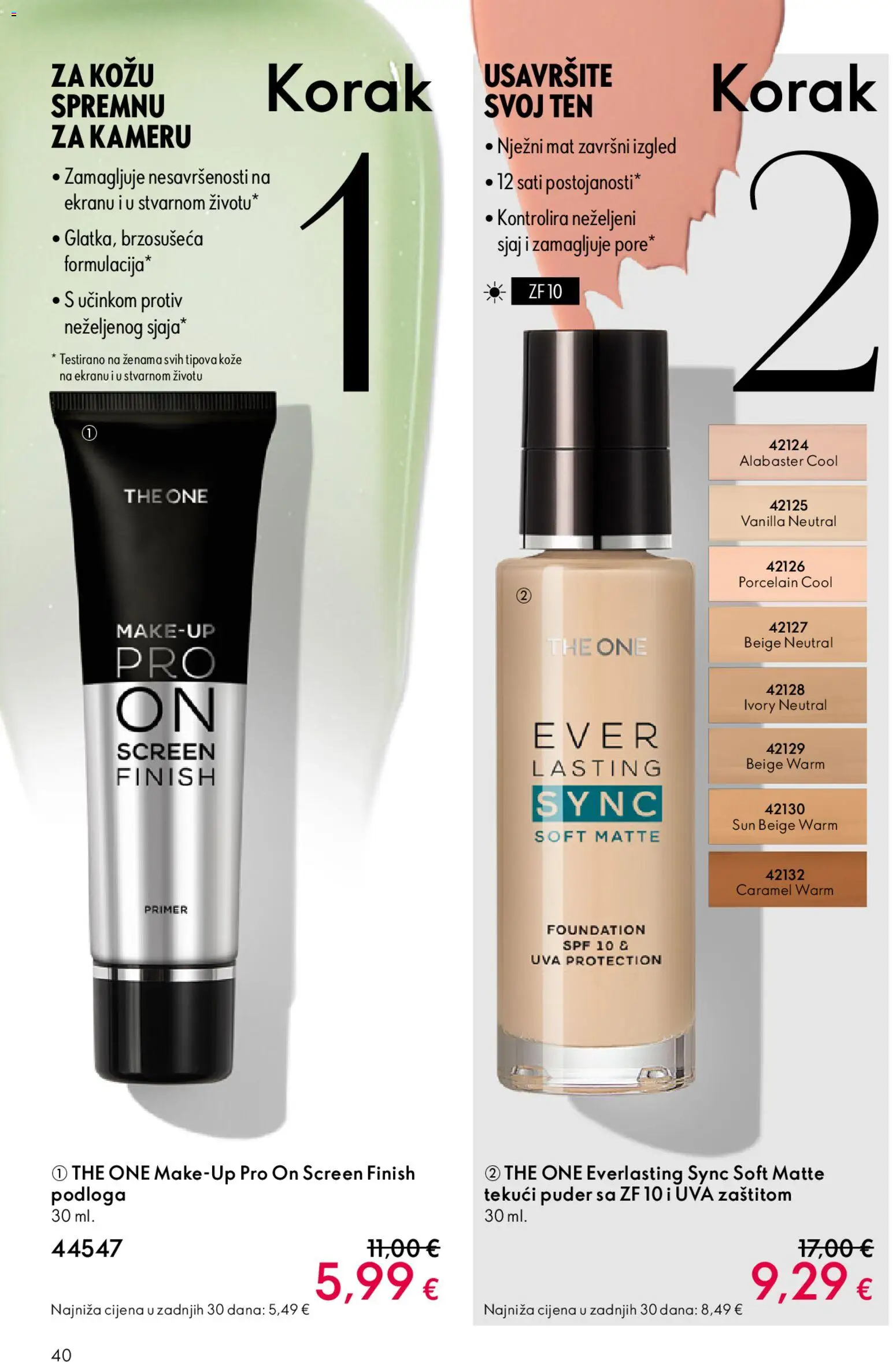 Oriflame katalog | vrijedi od 22.04.2026 | Stranica: 40 | Proizvodi: Primer, Puder, Finish
