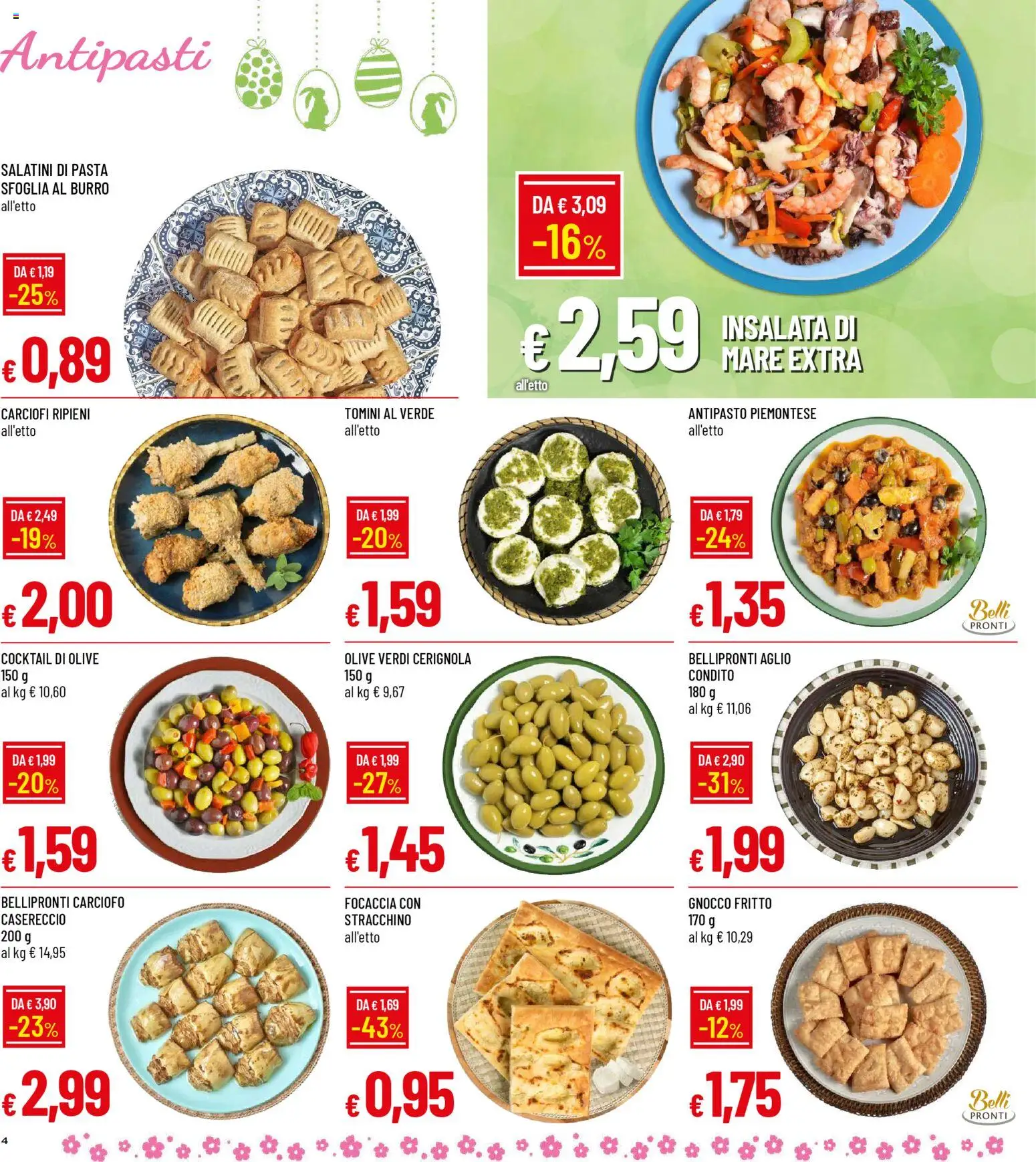 Volantino Galassia del 26.03.2026 | Pagina: 4 | Prodotti: Salatini, Burro, Carciofi, Stracchino