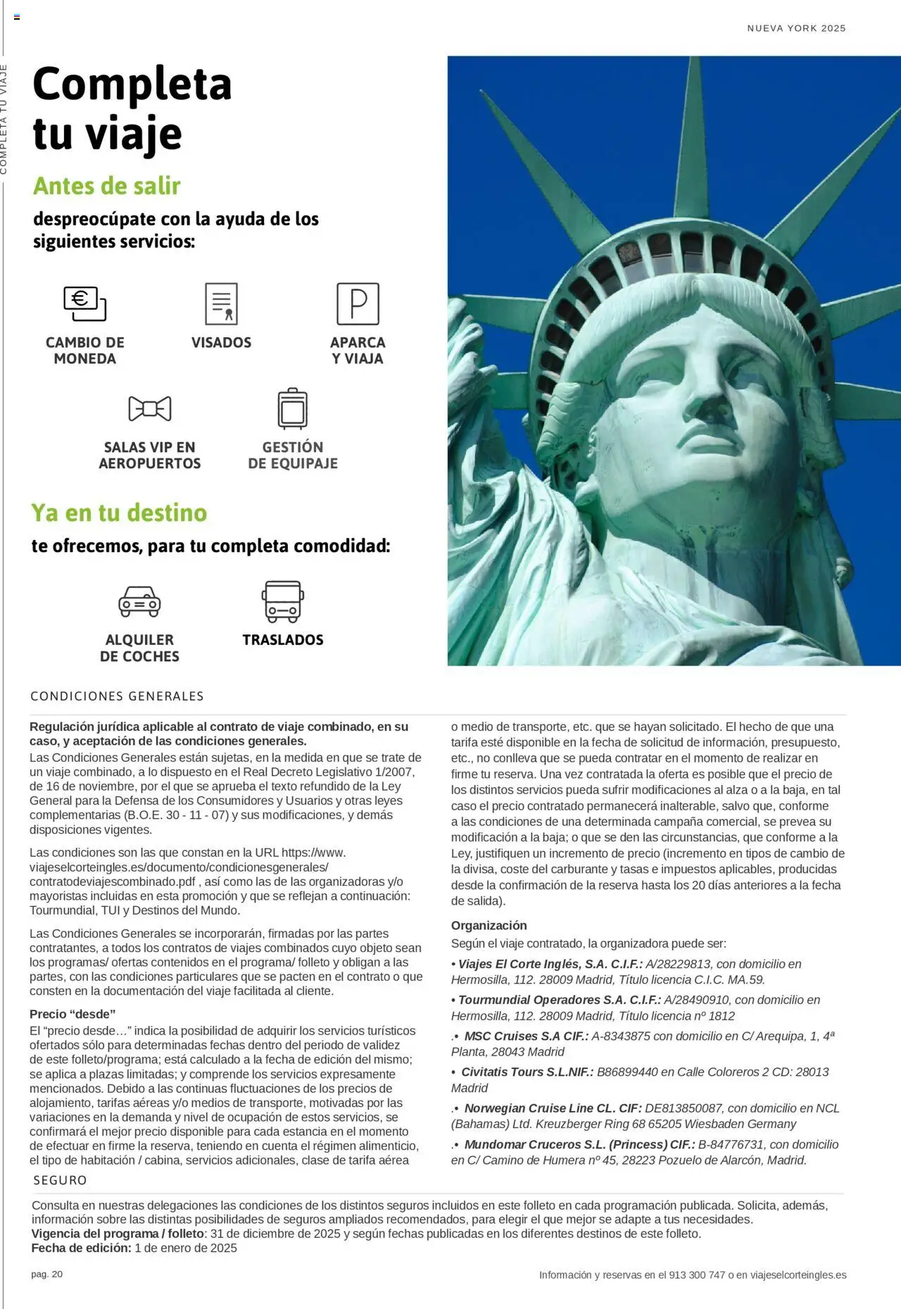 Viajes El Corte Inglés Nueva York │ válido desde el 10.01.2025 | Página: 20 | Productos: General, Té