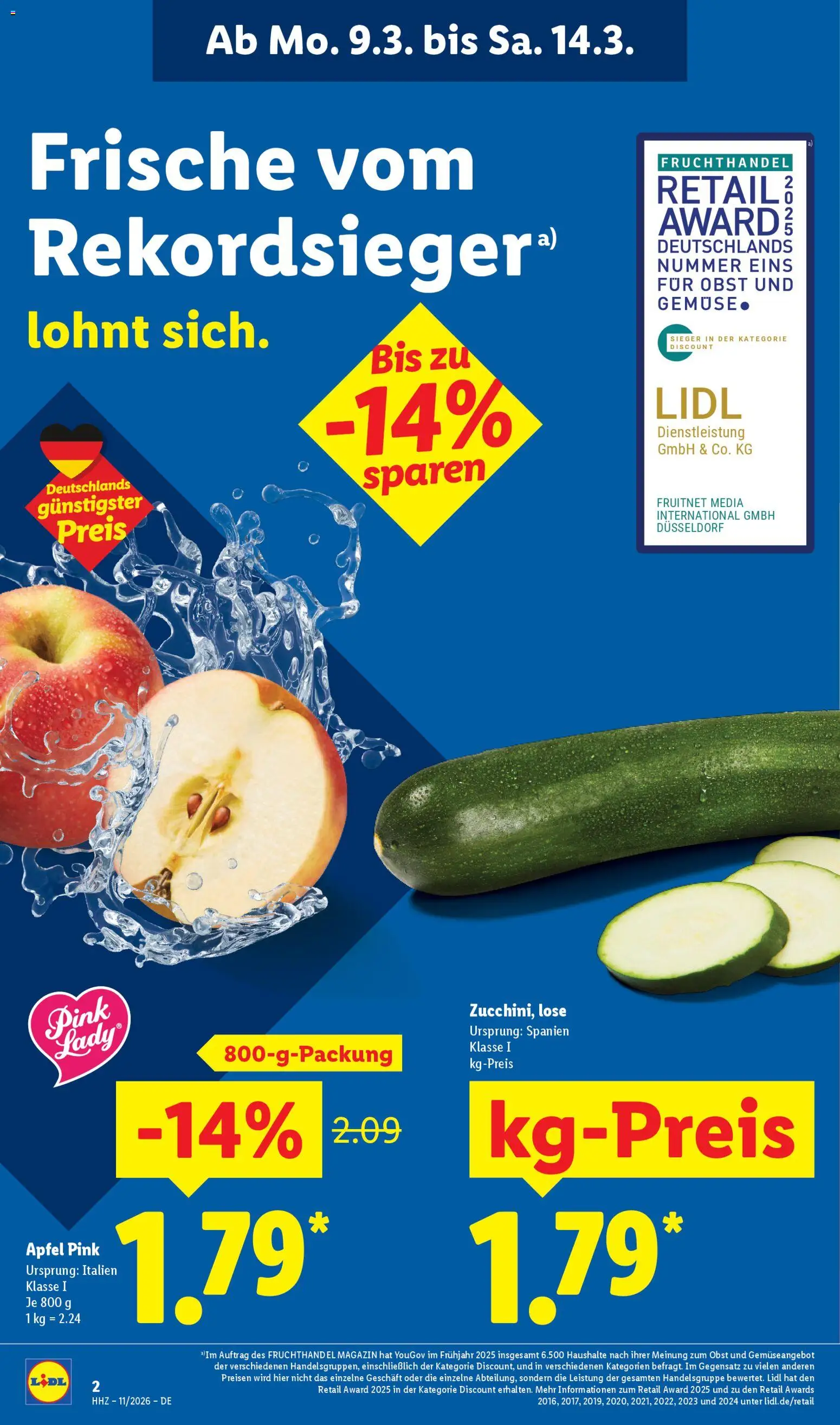 Lidl Prospekt Gedern – gültig ab 09.03.2026 | Seite: 4 | Produkte: Äpfel, Gemüse, Obst