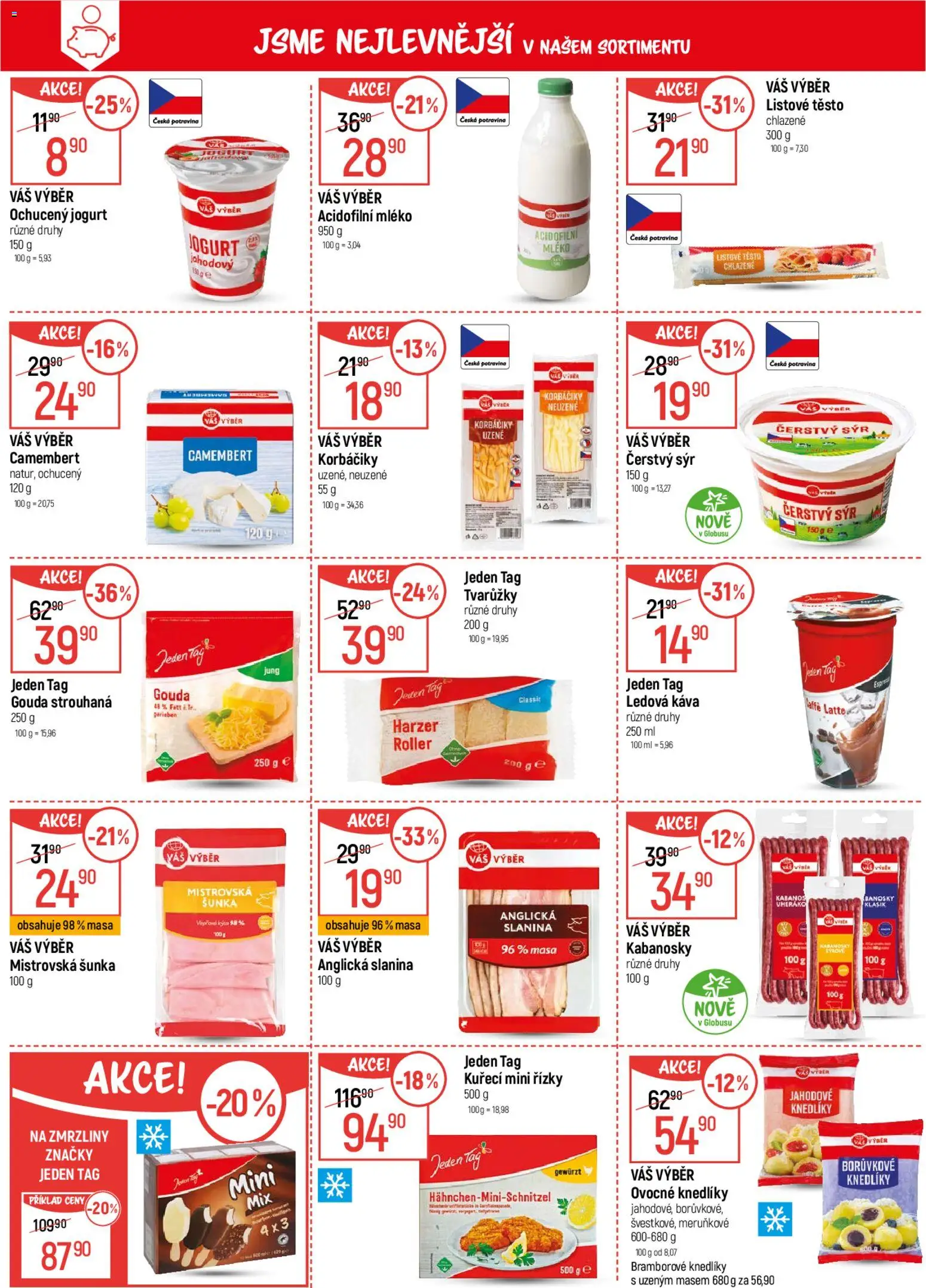 Globus leták od 25.02.2026 | Strana: 3 | Produkty: Mléko, Šunka, Slanina, Čerstvý sýr