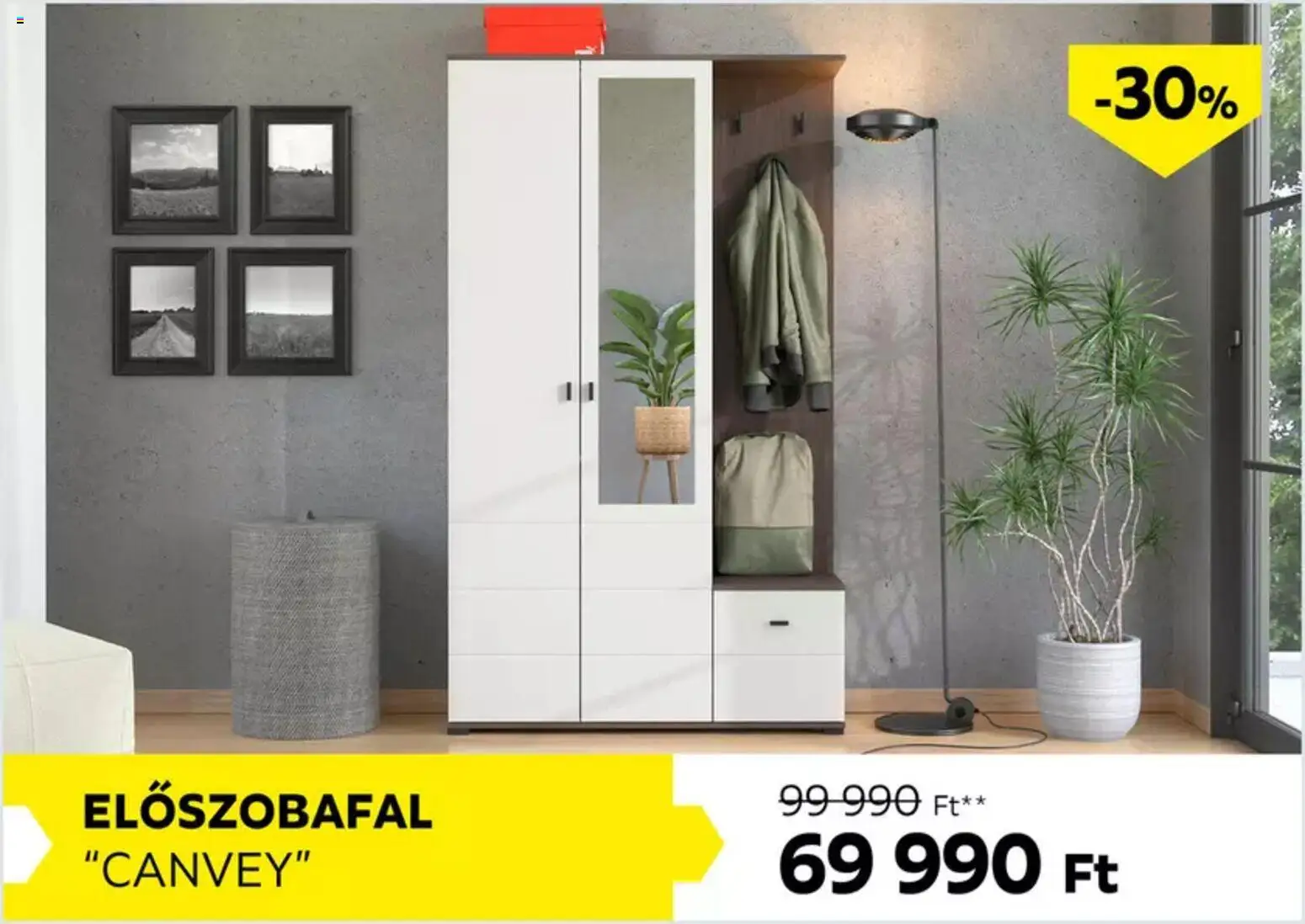 Möbelix akciós ujság - amely érvényes a következő dátumtól: 02.04.2026 | Oldal: 8 | Termékek: Előszobafal