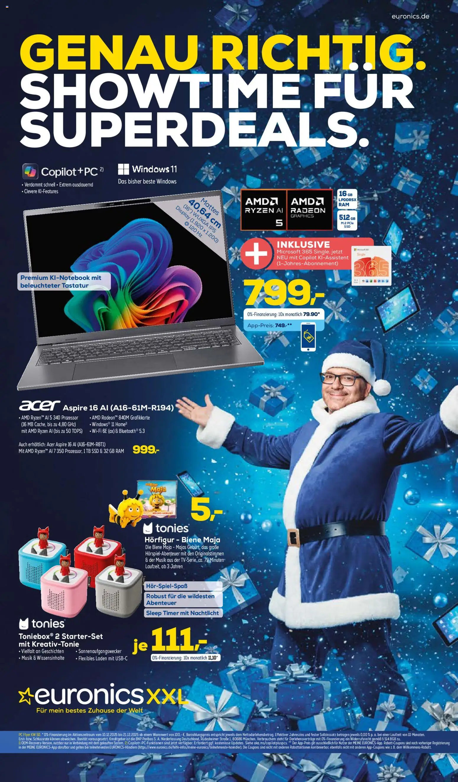 Euronics  Aktueller Prospekt – gültig ab 10.12.2025 | Seite: 1 | Produkte: Nachtlicht, Grafikkarte, PC, Tastatur