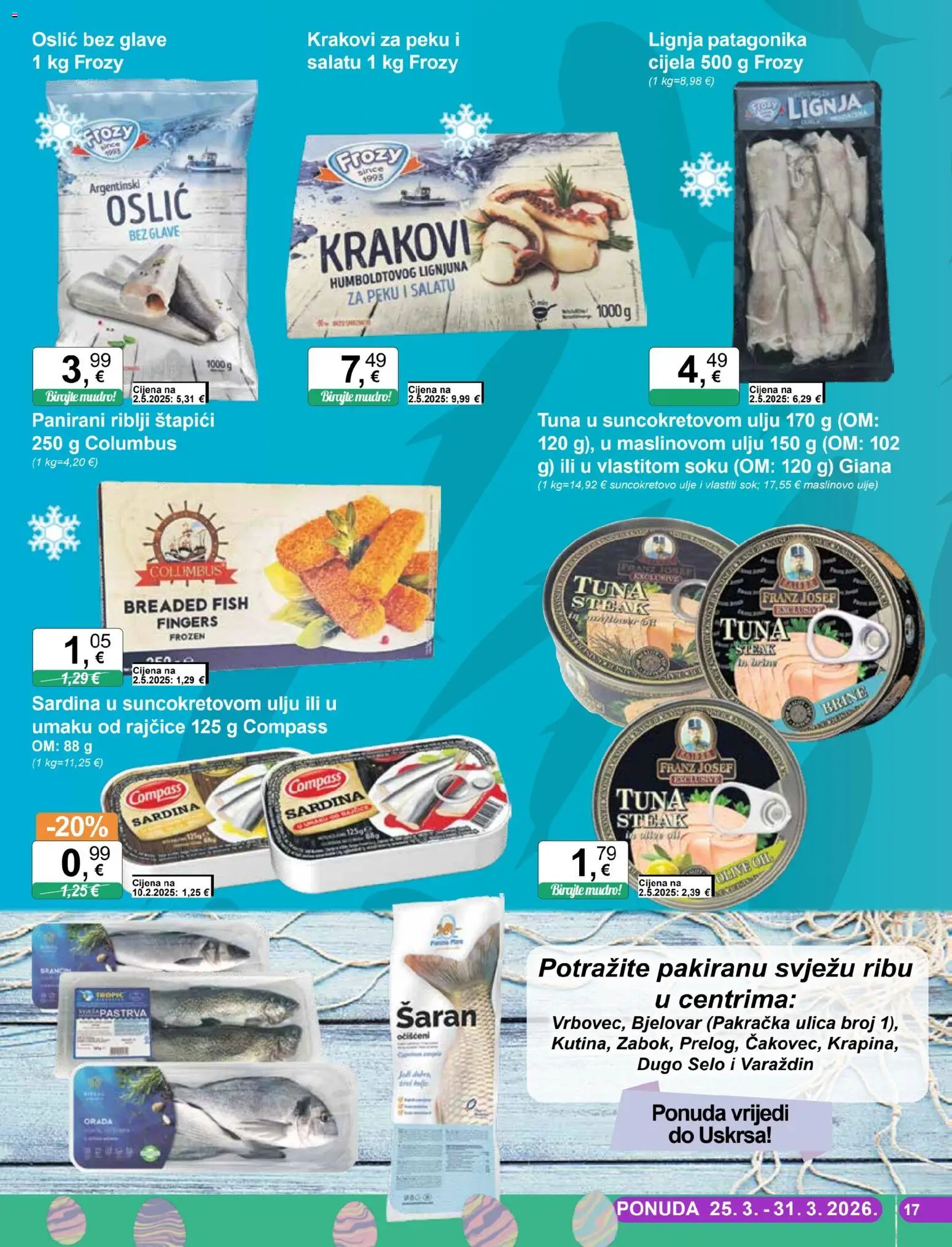 KTC katalog | vrijedi od 25.03.2026 | Stranica: 17 | Proizvodi: Ulje, Maslinovo ulje, Sardina, Tuna