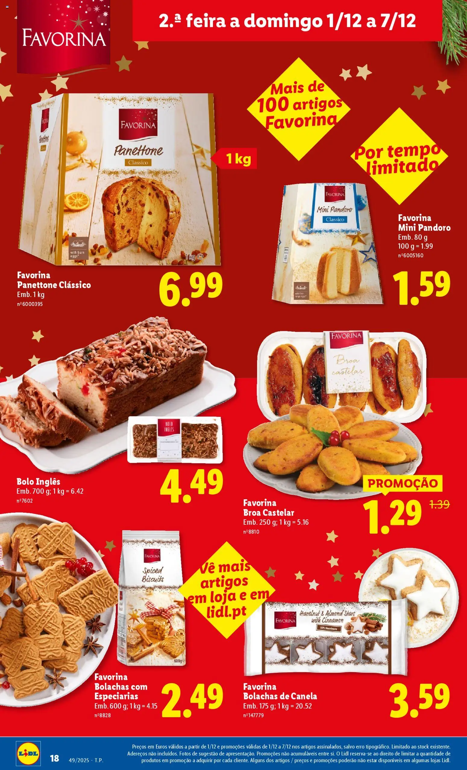 Lidl folheto │ válido de 01.12.2025 | Página: 18 | Produtos: Bolachas, Bolo, Canela