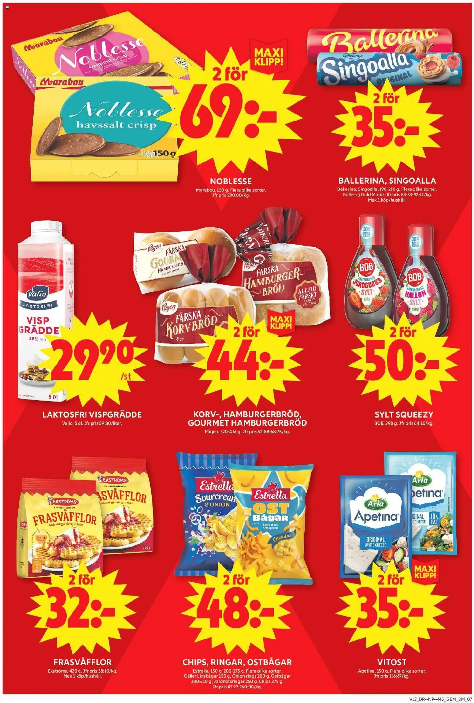 ICA Maxi reklamblad aktuell från 23.03.2026 | Sida: 7 | Produkter: Gem, Singoalla, Bröd, Hallon
