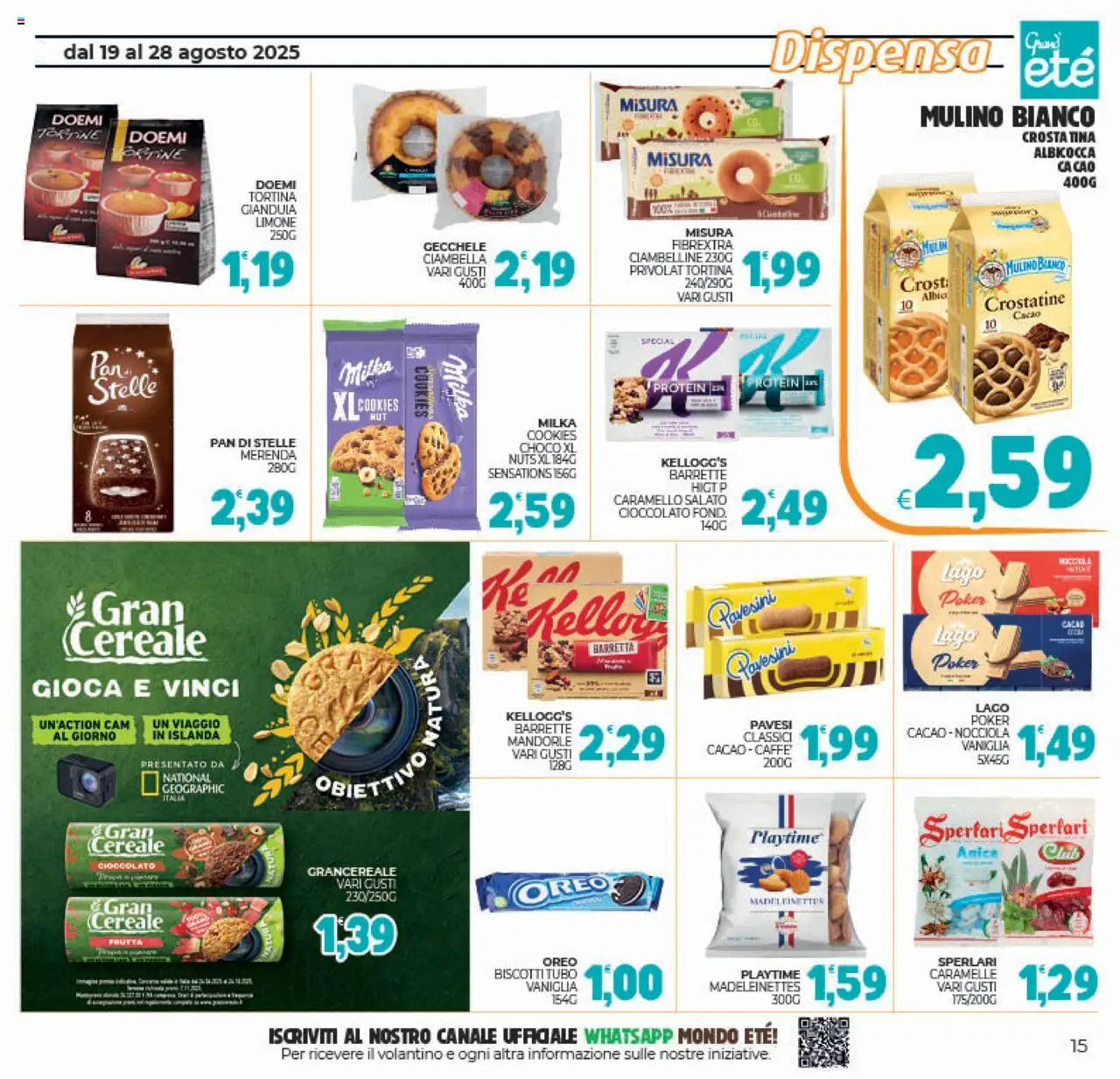 Volantino Eté del 19.08.2025 | Pagina: 15 | Prodotti: Caffè, Cioccolato, Mandorle, Cacao