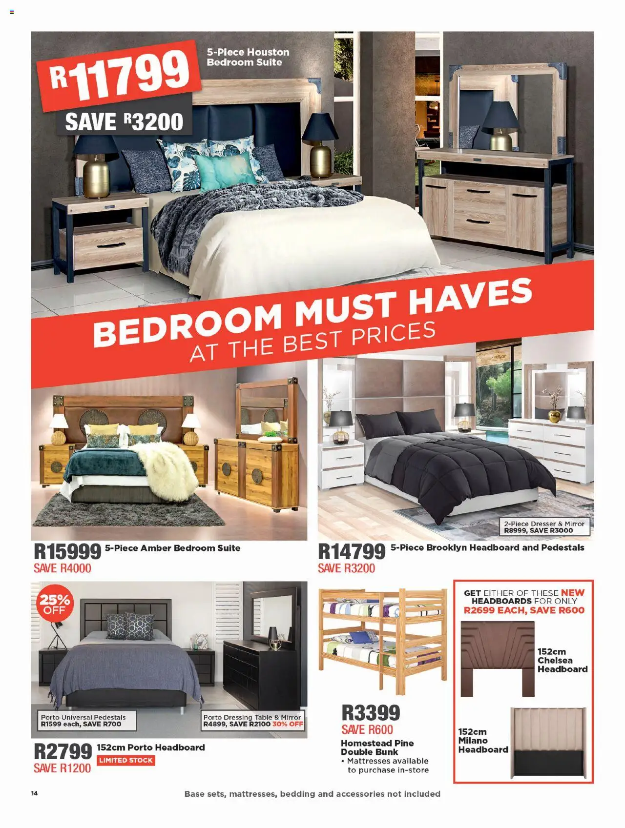 New House and Home catalogue – valid from 22.09.2025 | Page: 14 | Products: Headboard, Table, Mirror, Stock