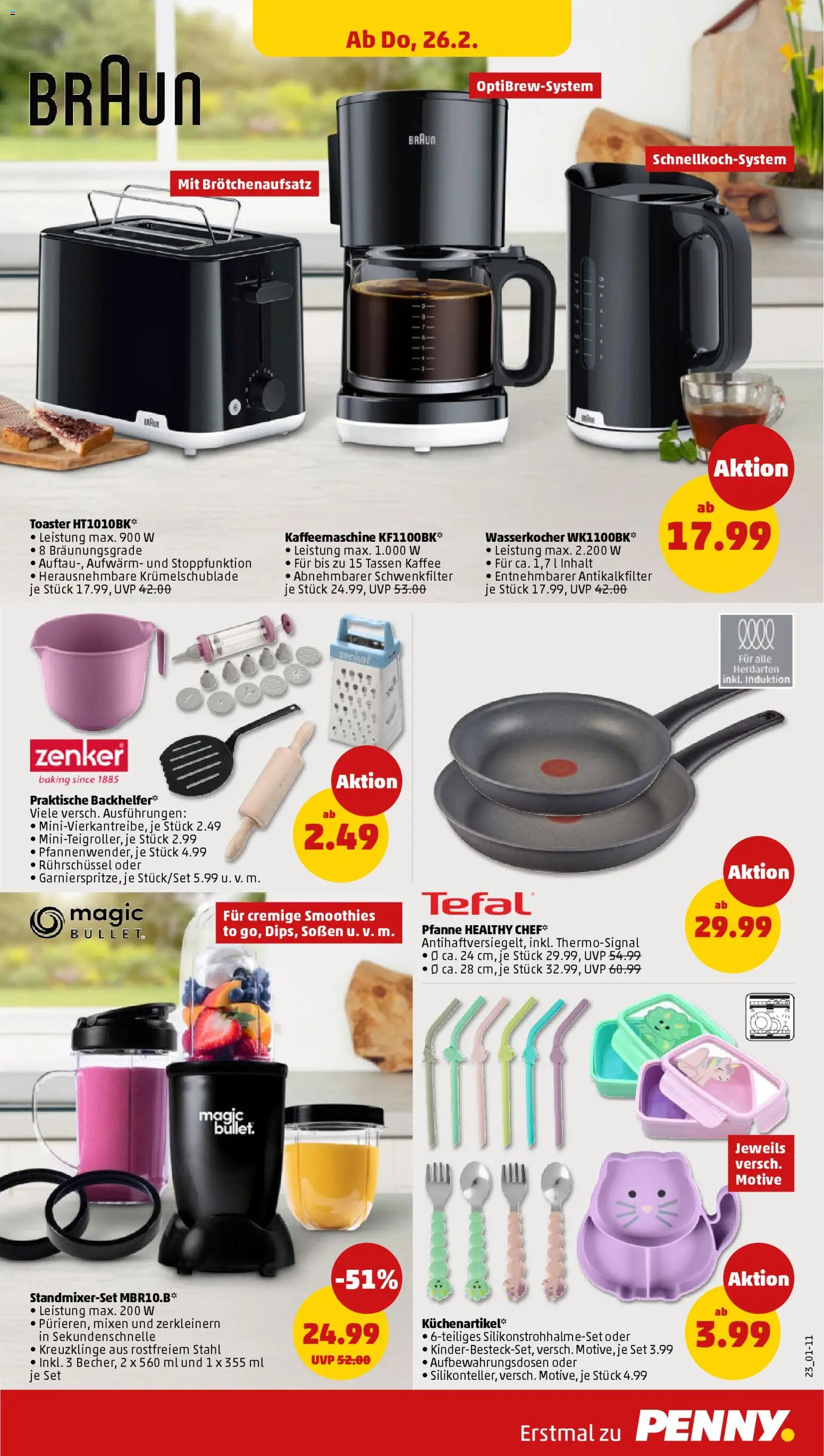 Penny Prospekt 	 – gültig ab 23.02.2026 | Seite: 29 | Produkte: Kaffeemaschine, Wasserkocher, Toaster, Kaffee