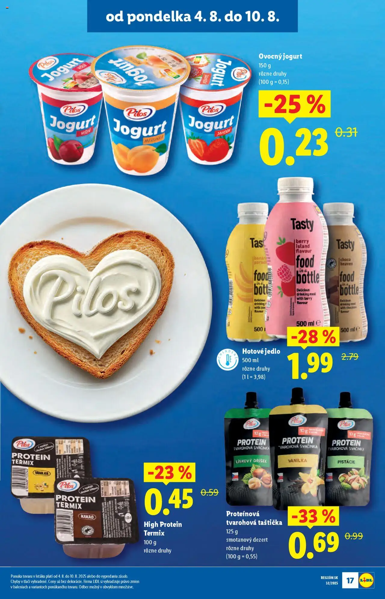 Lidl leták │ platný od 04.08.2025 | Strana: 19 | Produkty: Jogurt, Protein, Pistácie, Kakao