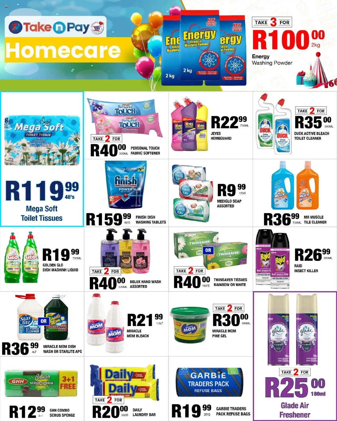 New Take n Pay catalogue – valid from 20.10.2025 | Page: 17 | Products: Toilet, Refuse bags, Soap, Washing powder