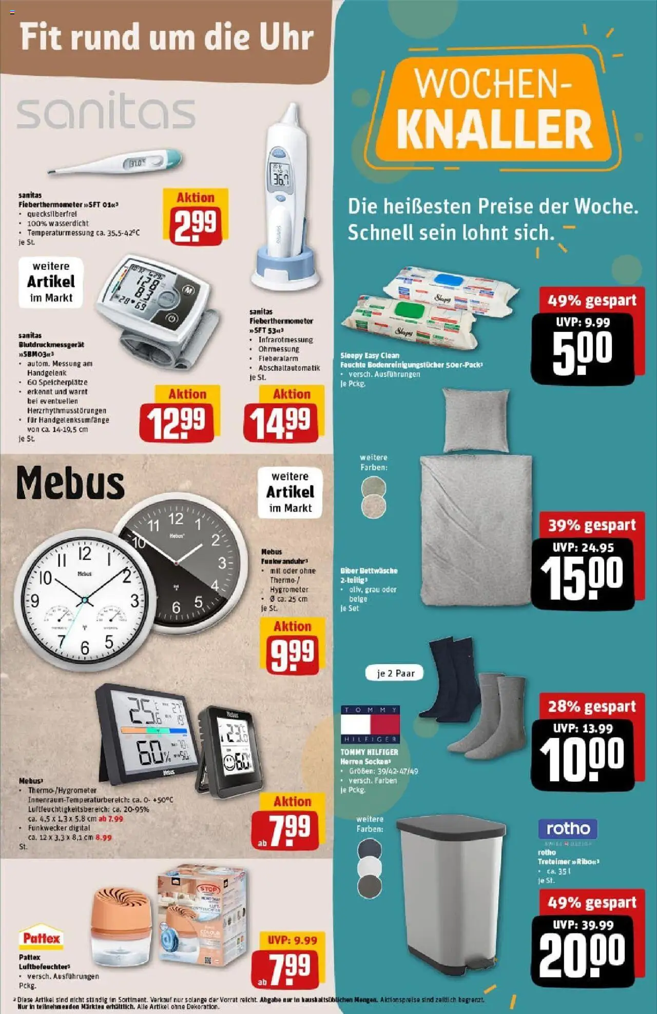 Rewe prospekt Hamburg / Wandsbek	 – gültig ab 06.10.2025 | Seite: 35 | Produkte: Thermometer, Bettwäsche, Uhr, Monitor