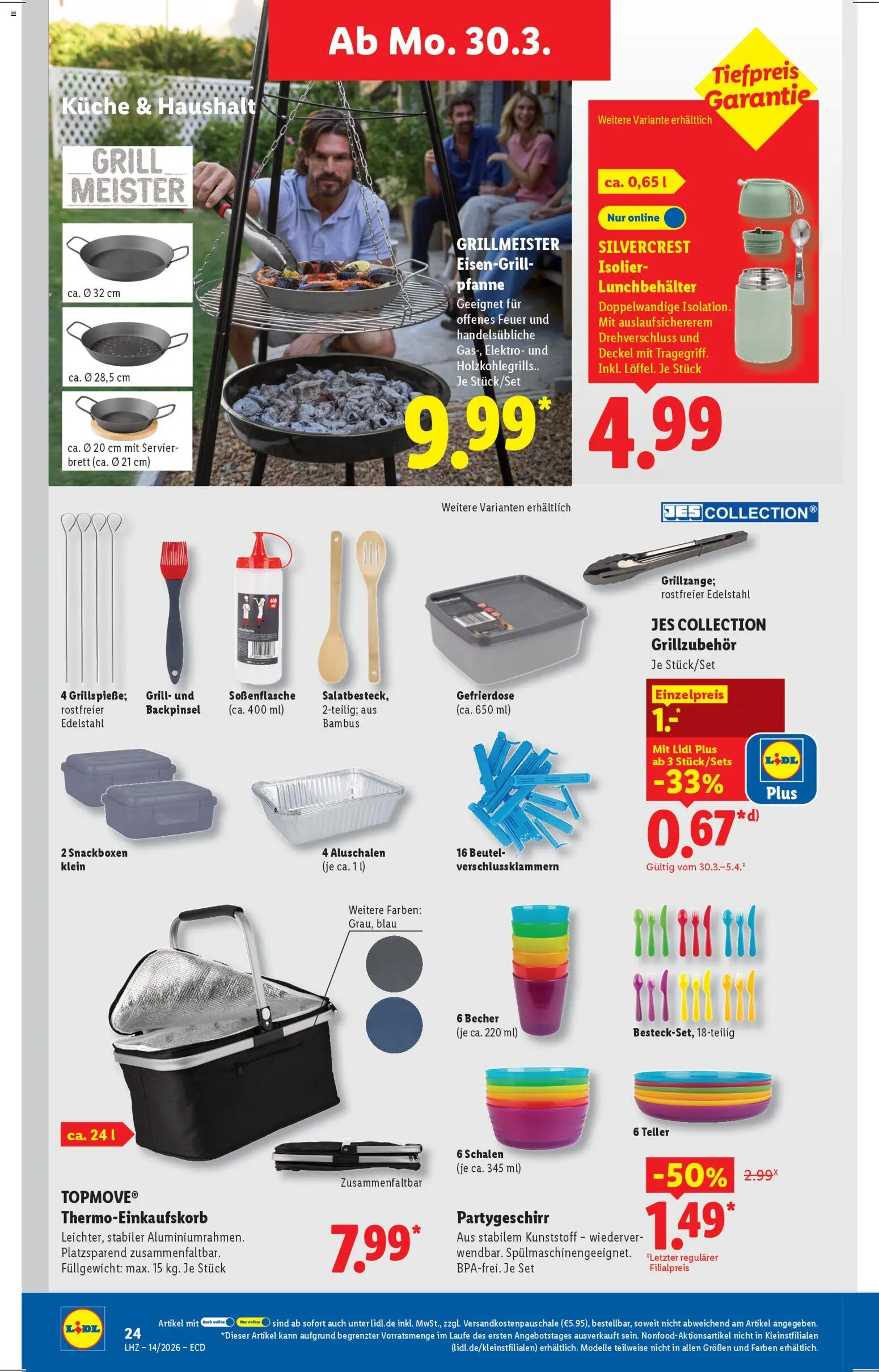 Lidl Prospekt – gültig ab 30.03.2026 | Seite: 16 | Produkte: Grill, Küche