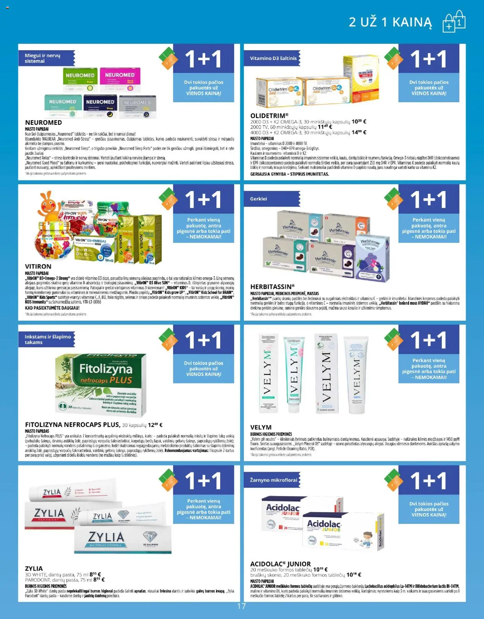 Gintarinė akcijos nuo 01.04.2026 | Puslapis: 17 | Prekių: Ledinukai, Dantų pasta, Guminukai