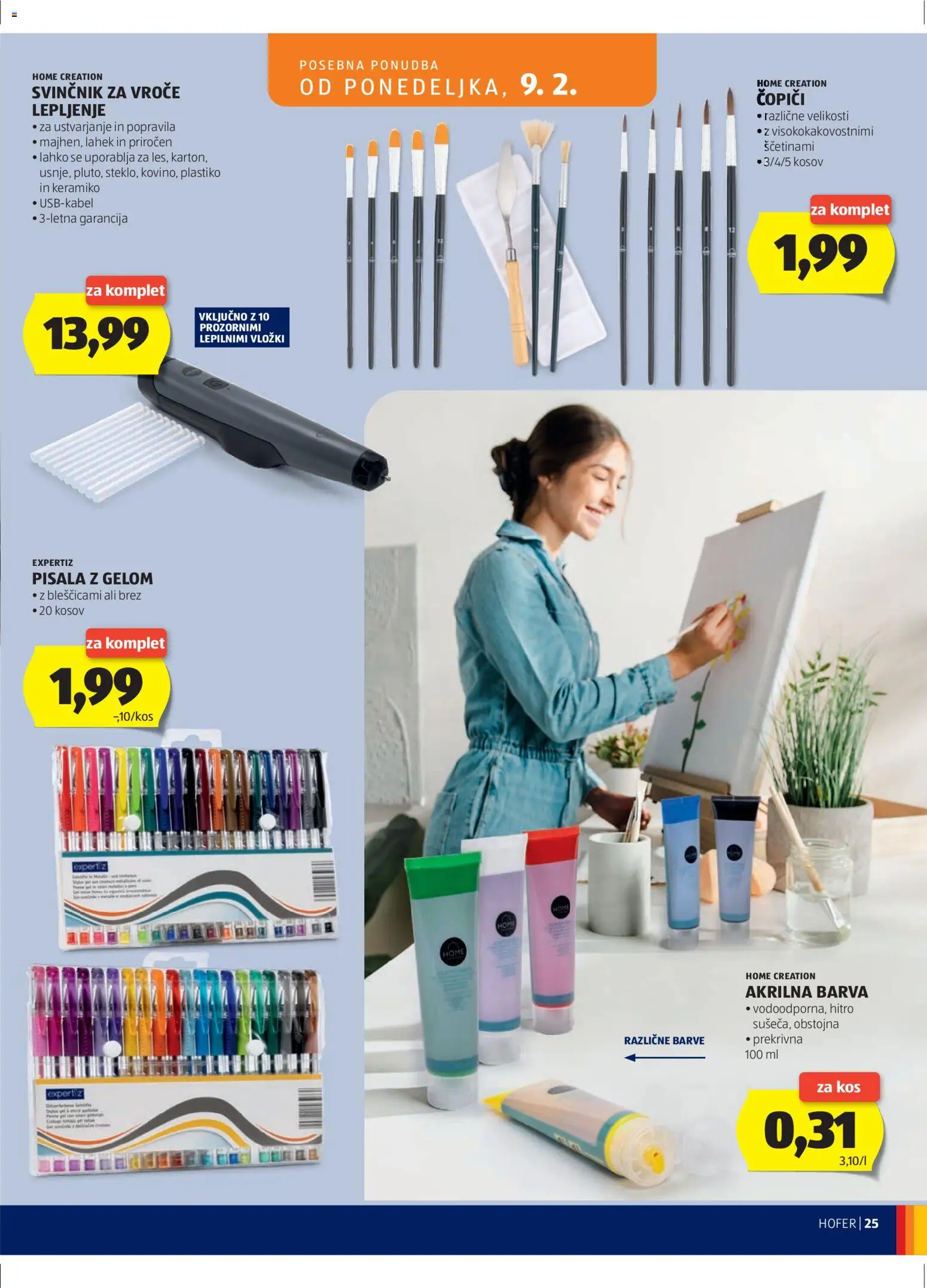 Novi Hofer katalog ponudbe – veljaven od 04.02.2026 | Stran: 25 | Izdelki: Vložki, Kos, Svinčnik, Barva