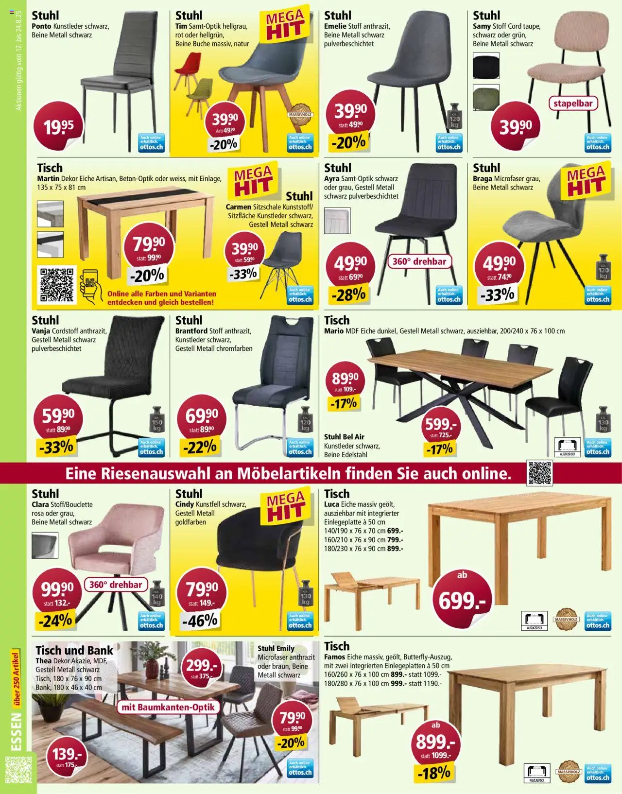 Otto's Aktionen ab 12.08.2025 | Seite: 6 | Produkte: Tisch, Stuhl