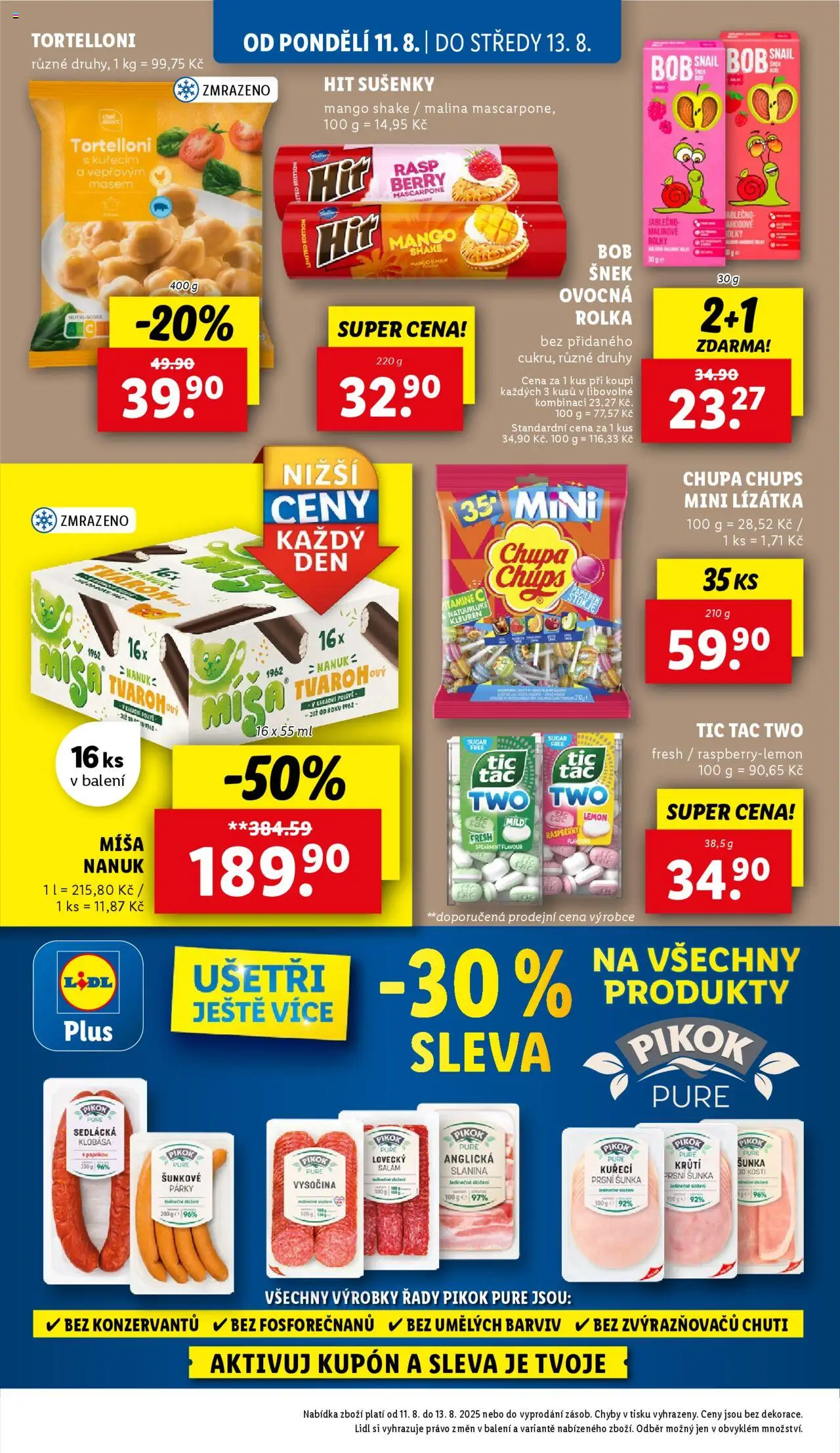 Lidl leták od 11.08.2025 | Strana: 24 | Produkty: Vysočina, Mascarpone, Slanina, Sušenky