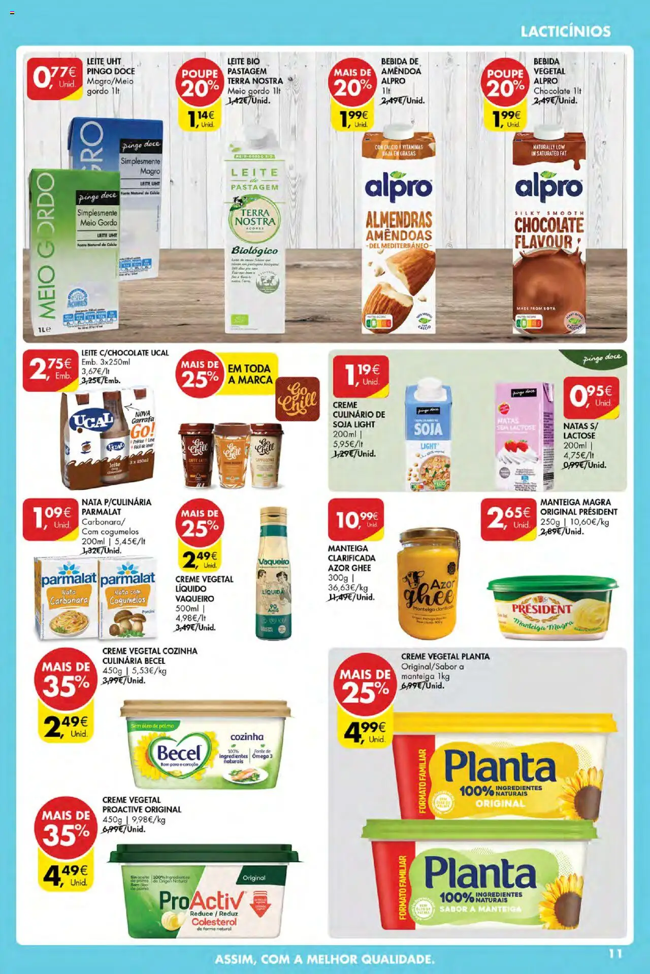 Pingo Doce Poupe Esta Semana Açores │ válido de 02.10.2025 | Página: 11 | Produtos: Amêndoas, Nata, Natas, Bebida