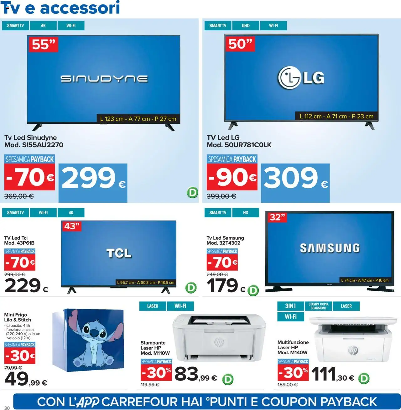 Volantino Carrefour del 21.08.2025 | Pagina: 30 | Prodotti: smart TV, Stampante, Stampa, Samsung