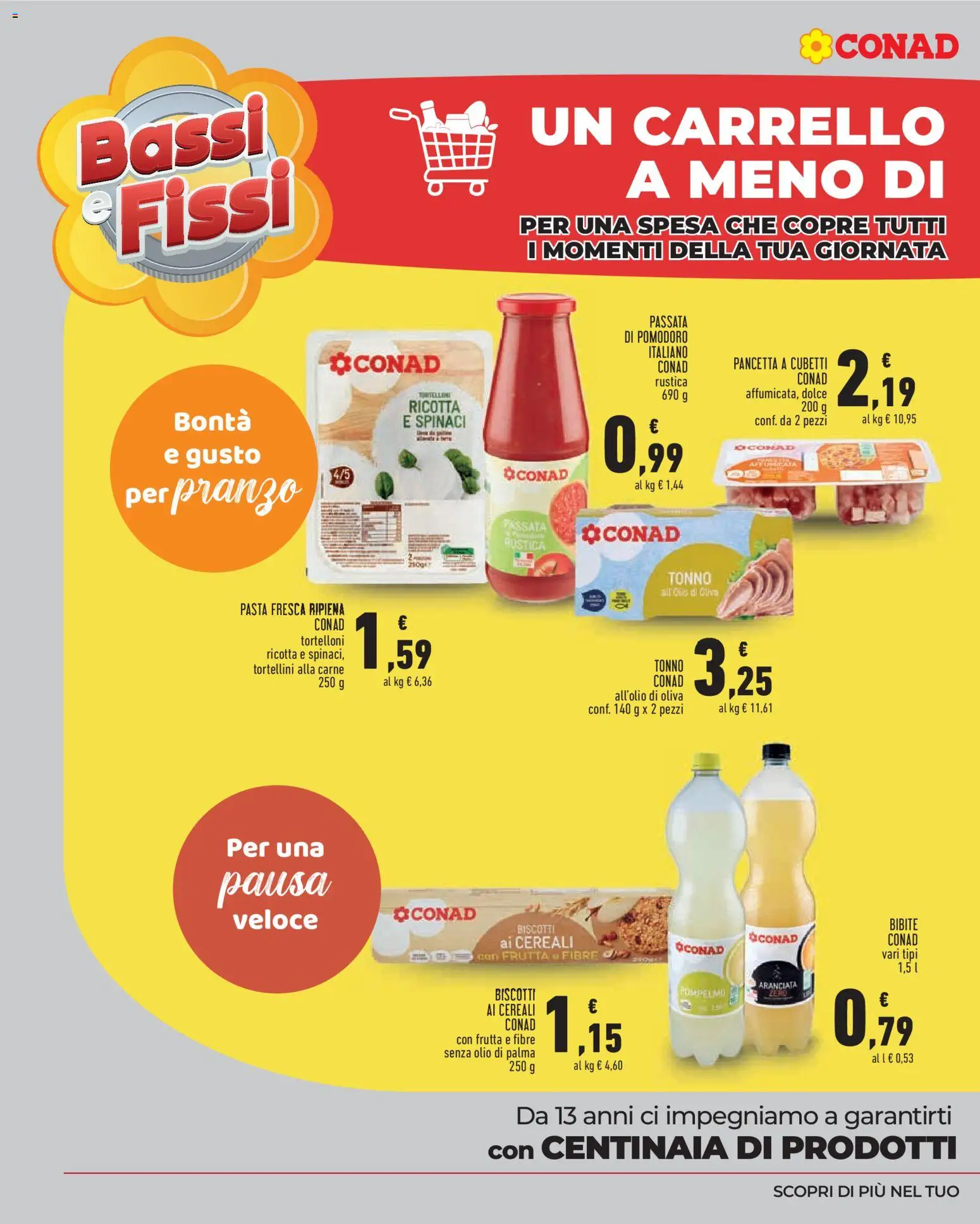 Volantino Conad del 18.03.2026 | Pagina: 4 | Prodotti: Cereali, Spinaci, Carrello, Bibite