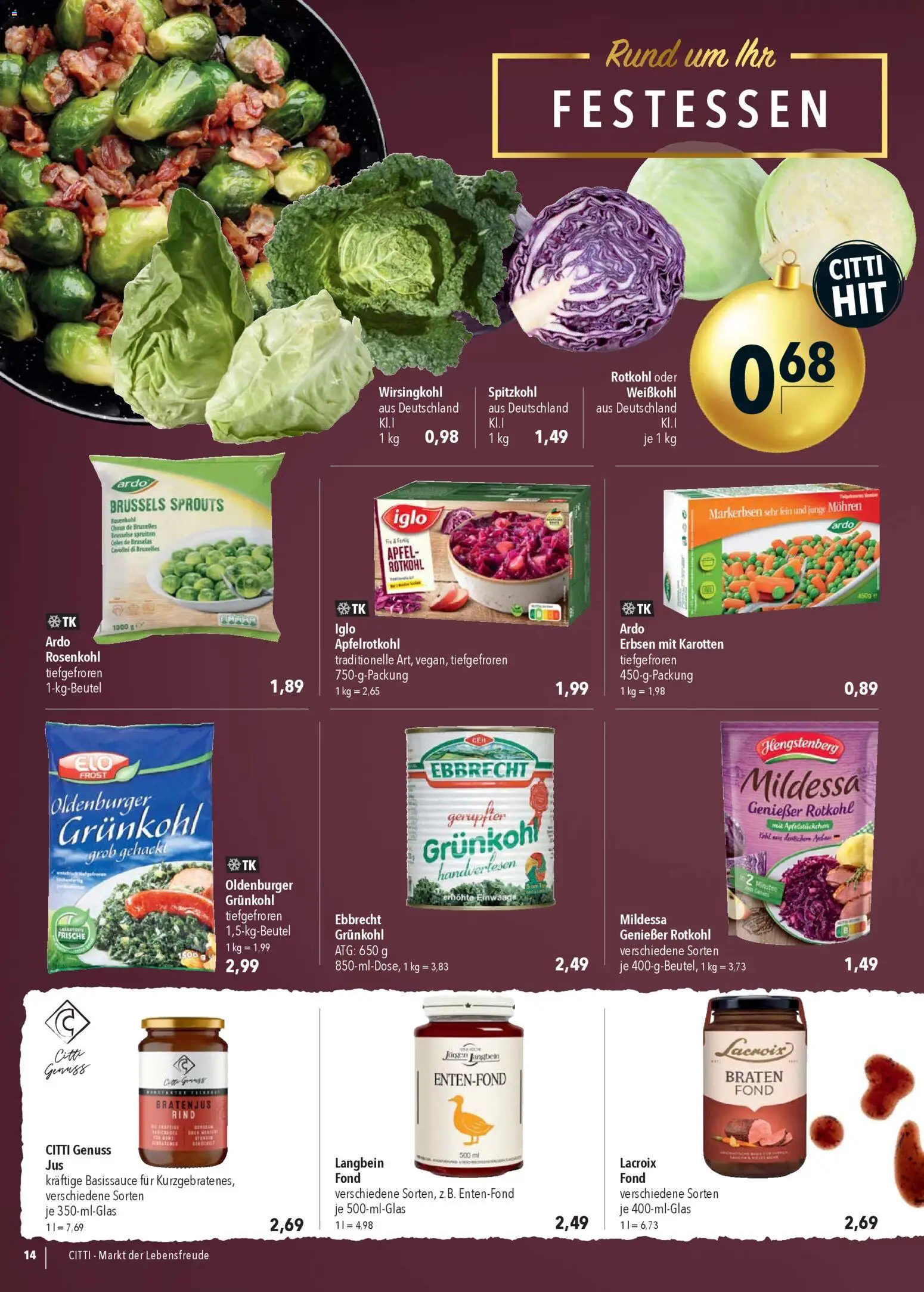 CITTI Markt - Black Friday – gültig ab 26.11.2025 | Seite: 16 | Produkte: Rotkohl, Äpfel, Mohren, Erbsen