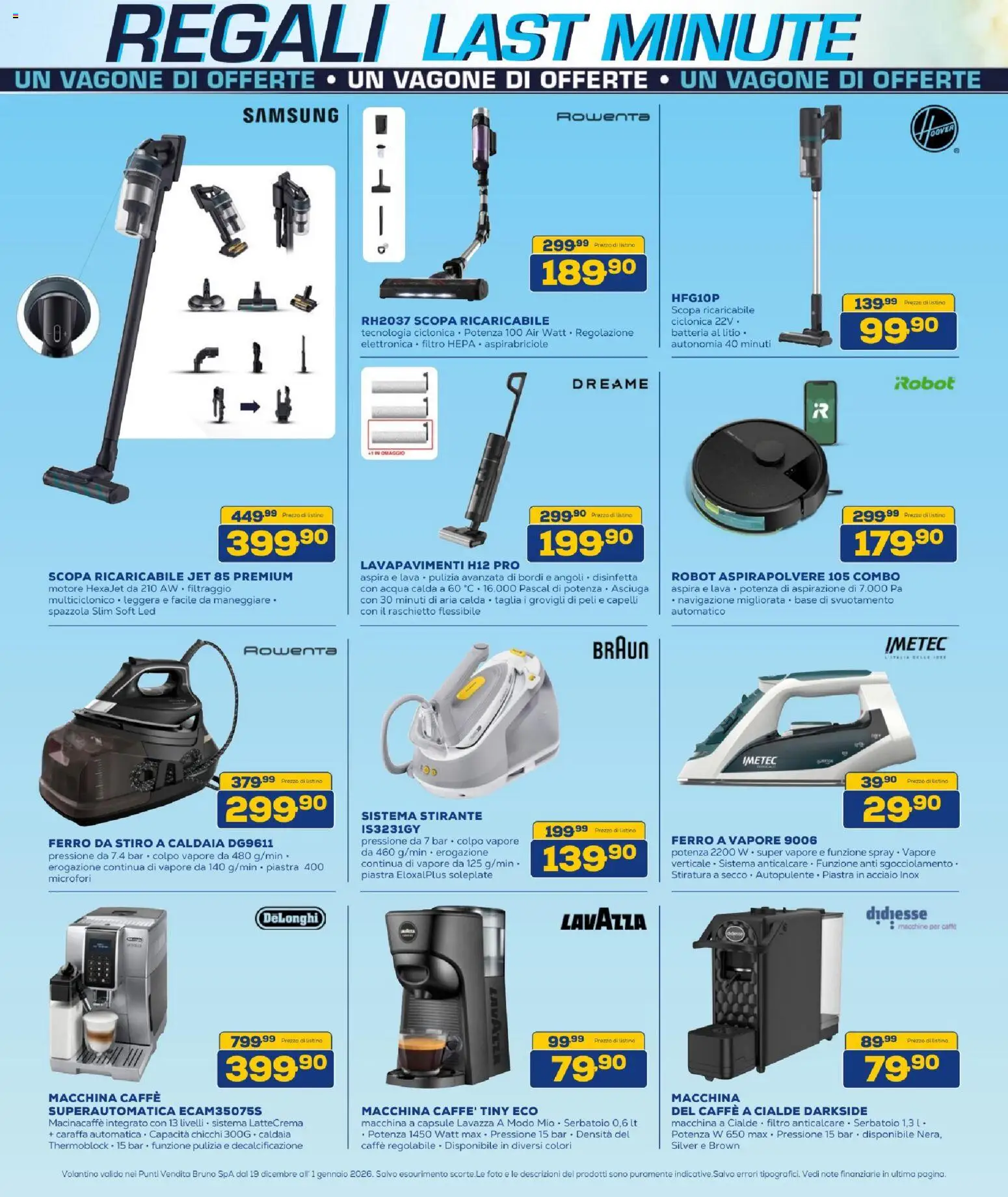 Volantino BRUNO del 19.12.2025 | Pagina: 23 | Prodotti: Spazzola, Robot aspirapolvere, Caldaia, Robot