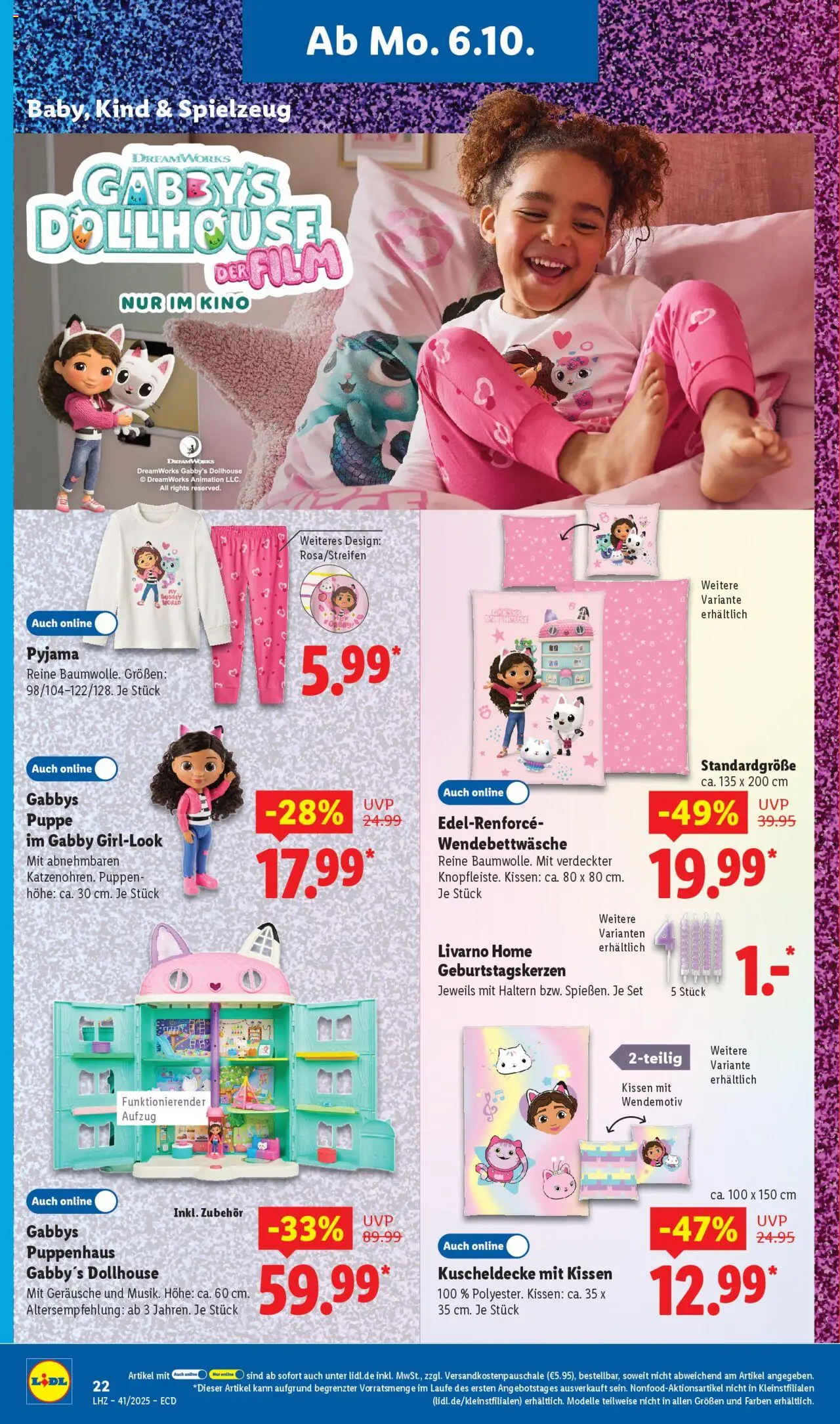 Lidl Prospekt Gundelsheim – gültig ab 06.10.2025 | Seite: 16 | Produkte: Kissen, Pyjama