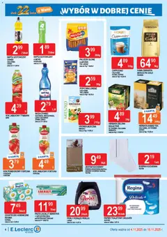 Pogląd oferty "E.Leclerc Gazetka - Kłodzko" - ważna od 04.11.2025 | Strona: 4 | Produkty: Woda żywiec, Papier toaletowy, Krowka, Herbata