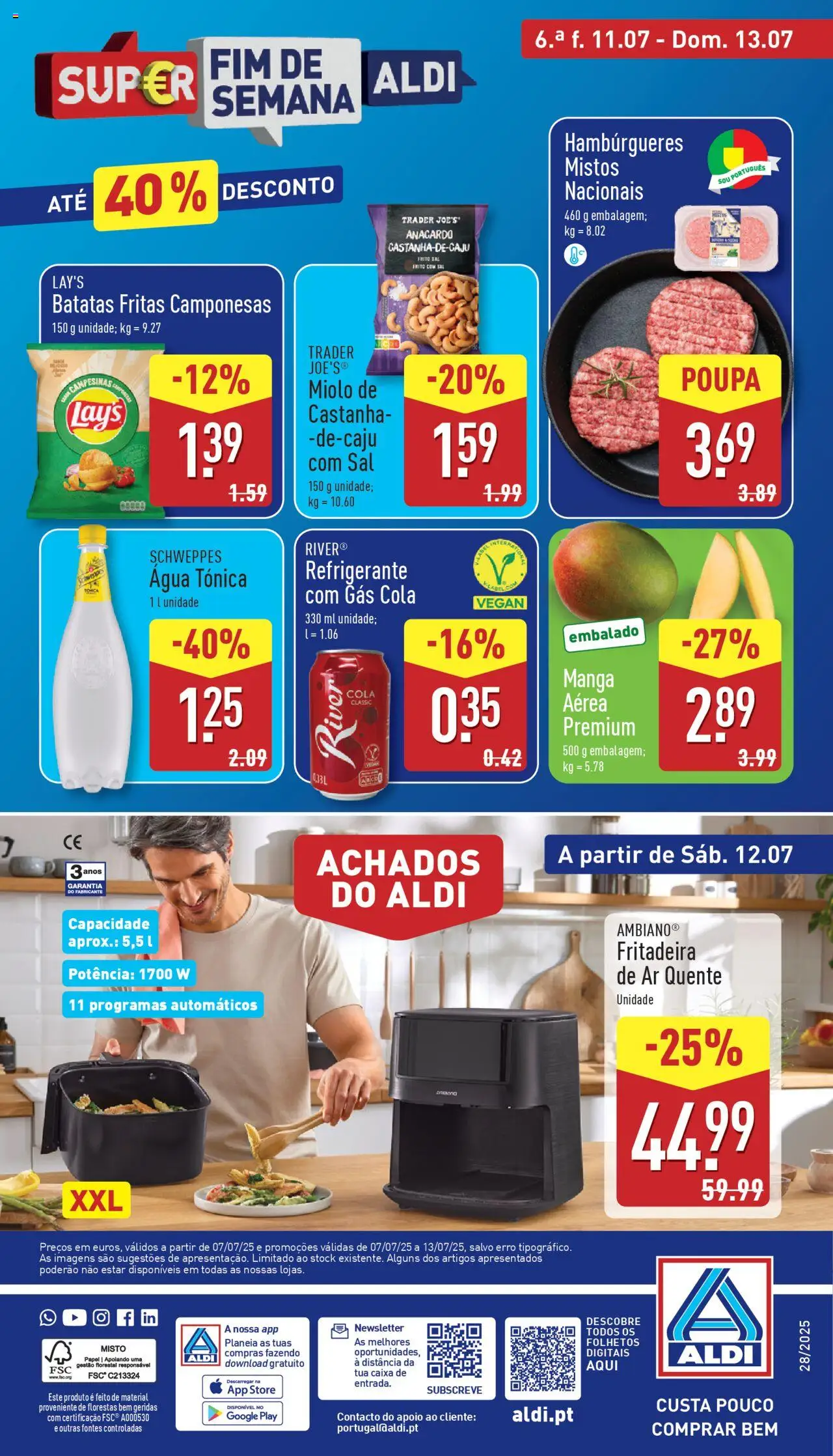 Aldi folheto │ válido de 07.07.2025 | Página: 38 | Produtos: Refrigerante, Air fryer, Sal, Batatas fritas
