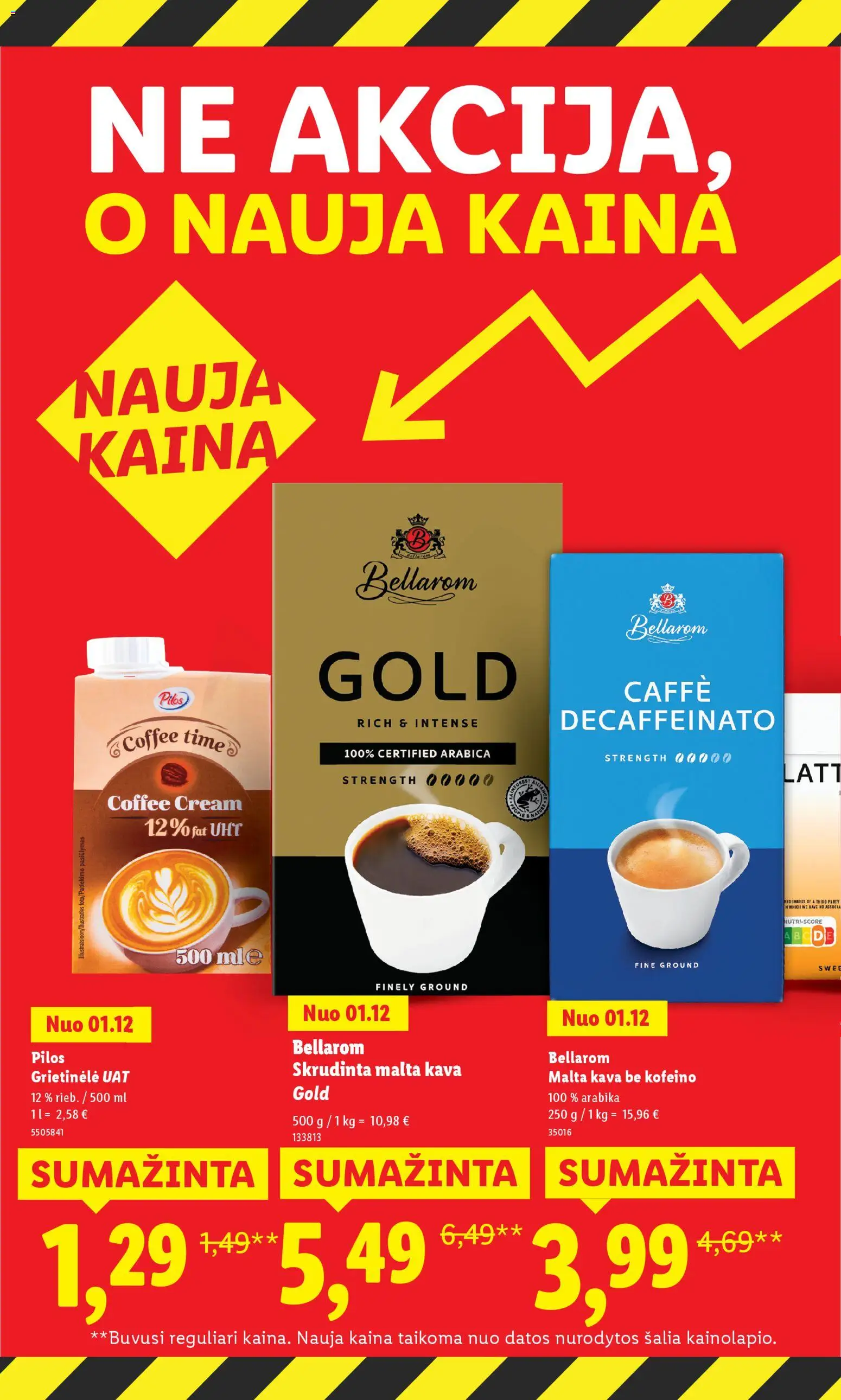 LIDL akcijos nuo 02.01.2026 | Puslapis: 14 | Prekių: Grietinėlė, Kava