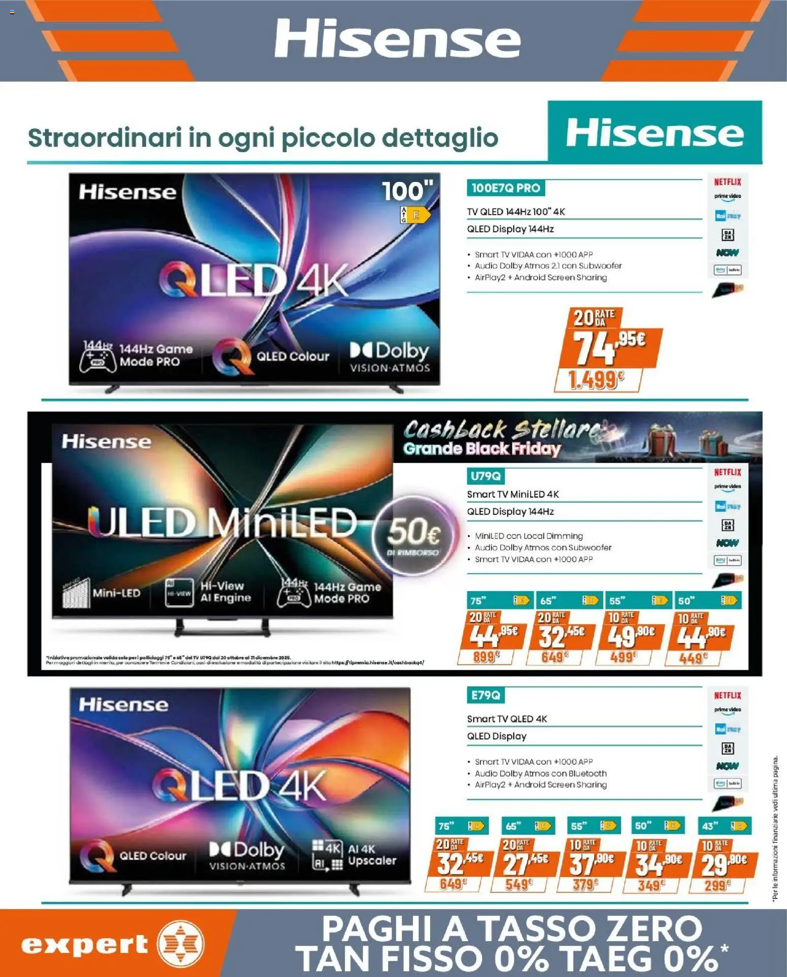 Volantino Expert del 02.12.2025 | Pagina: 4 | Prodotti: smart TV, TV, Video, Audio