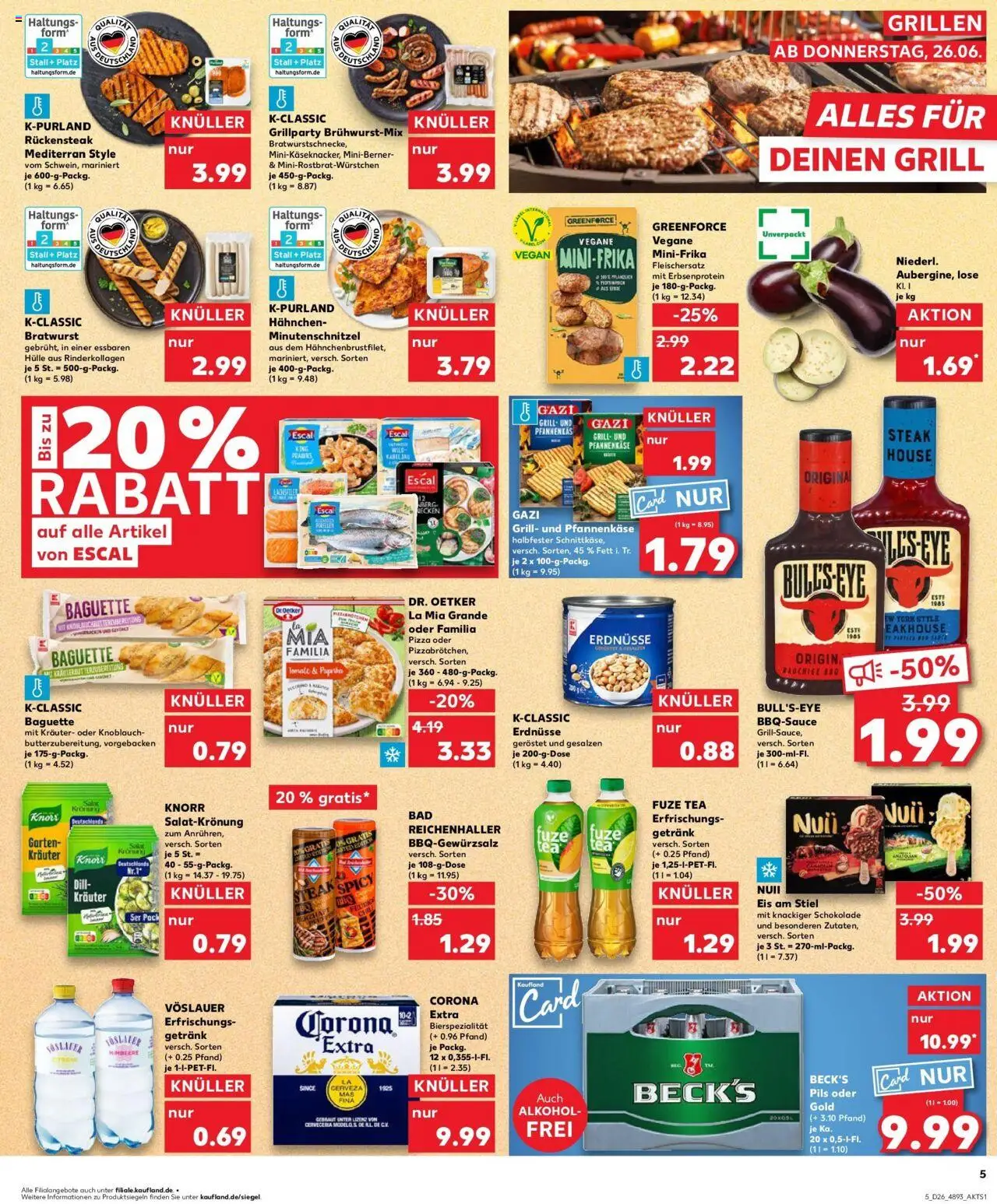 Kaufland prospekt Schwerin	 - gültig ab dem 25.06.2025 | Seite: 5 | Produkte: Hülle, Schokolade, Pils, Bratwurst