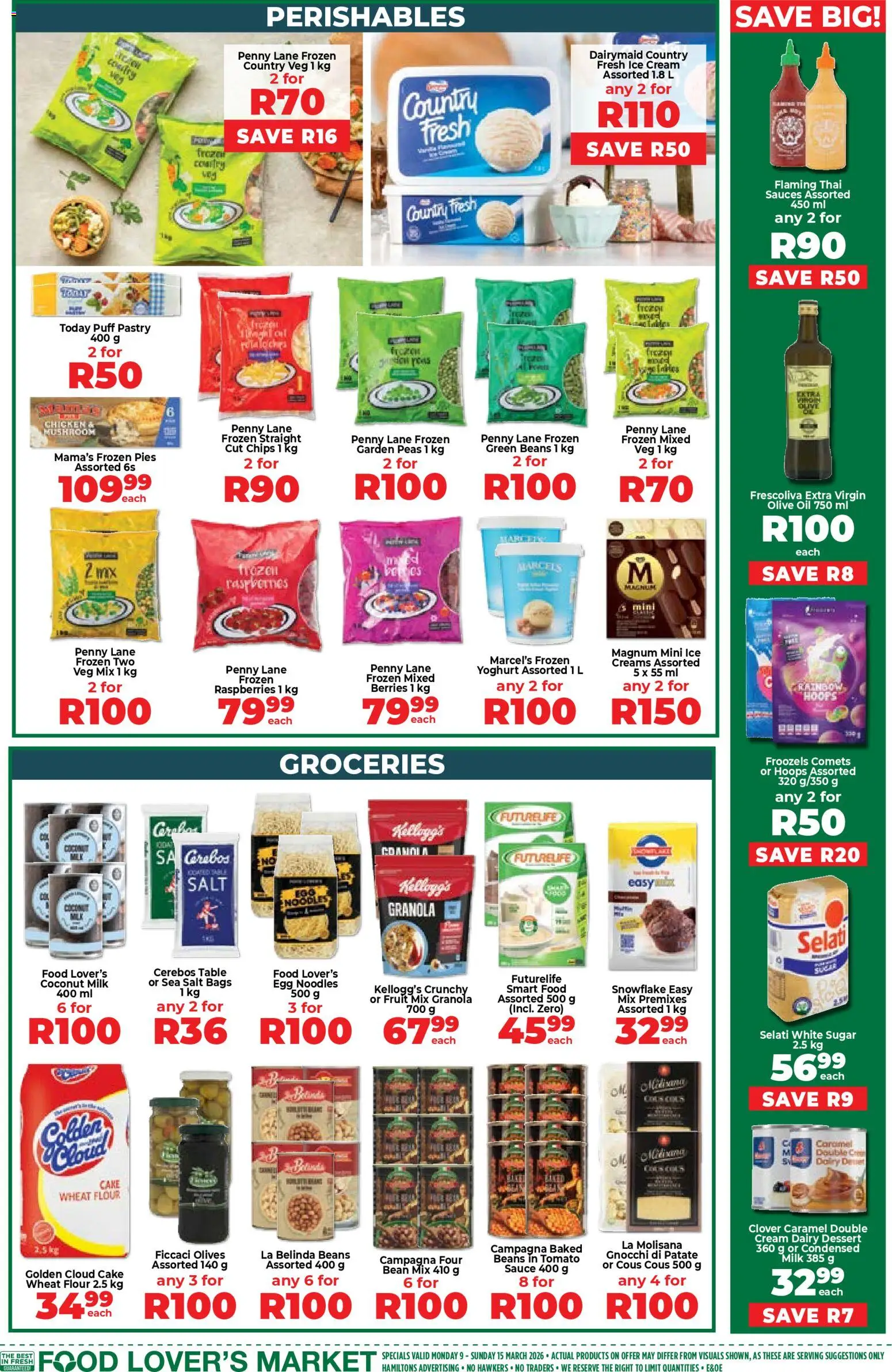 New Food Lover's Market catalogue – valid from 09.03.2026 | Page: 5 | Products: Sauces, Chicken, Noodles, Caramel