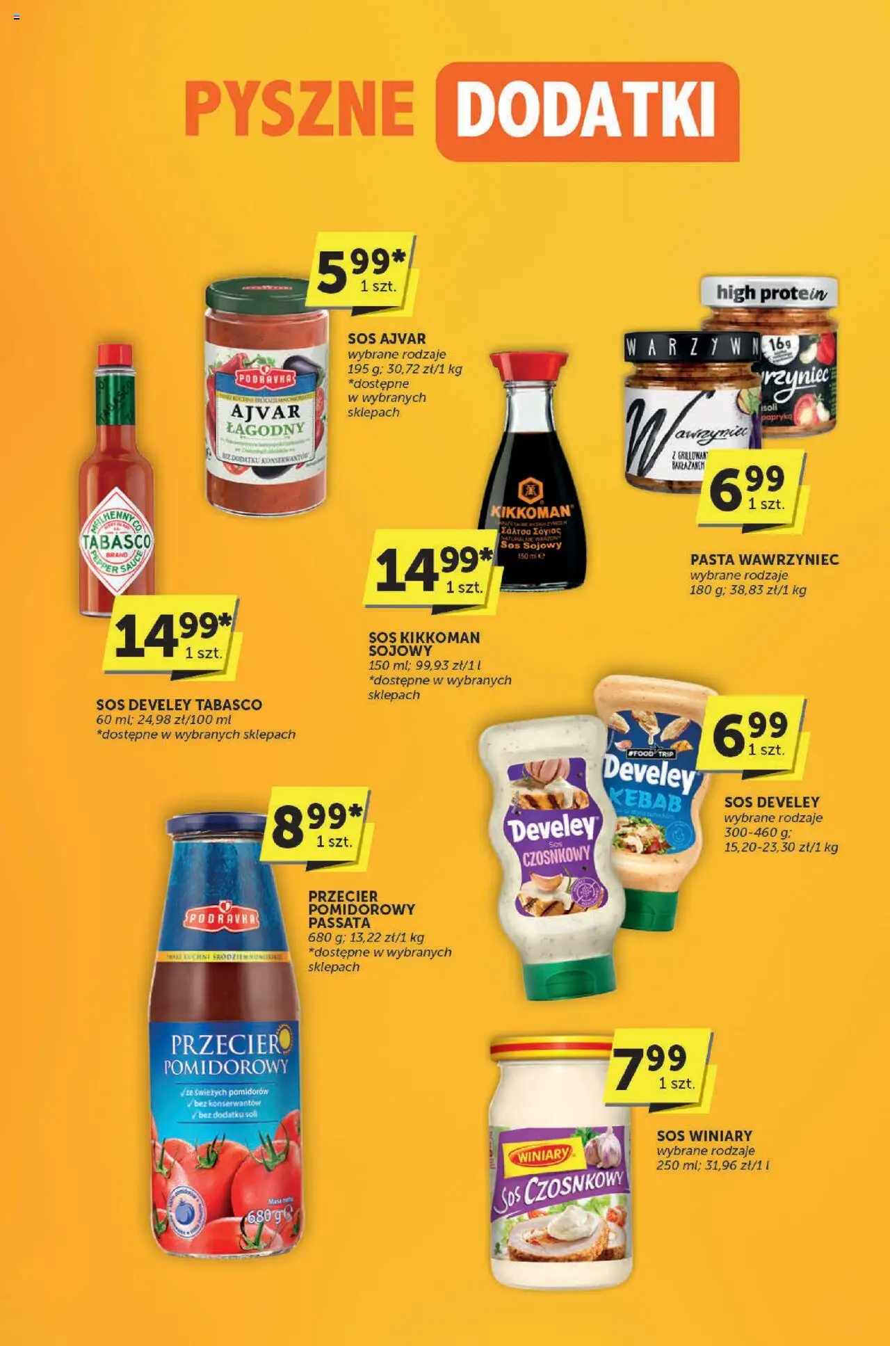 ABC Gazetka - Katalog od 18.09.2025 | Strona: 14 | Produkty: Sos czosnkowy, Ajvar, Tabasco, Sos sojowy