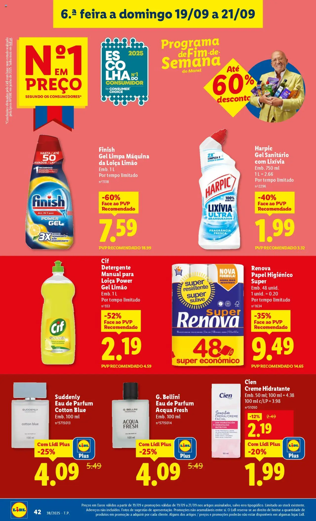 Lidl folheto │ válido de 15.09.2025 | Página: 42 | Produtos: Papel higiénico, Perfume, Fragrância, Base