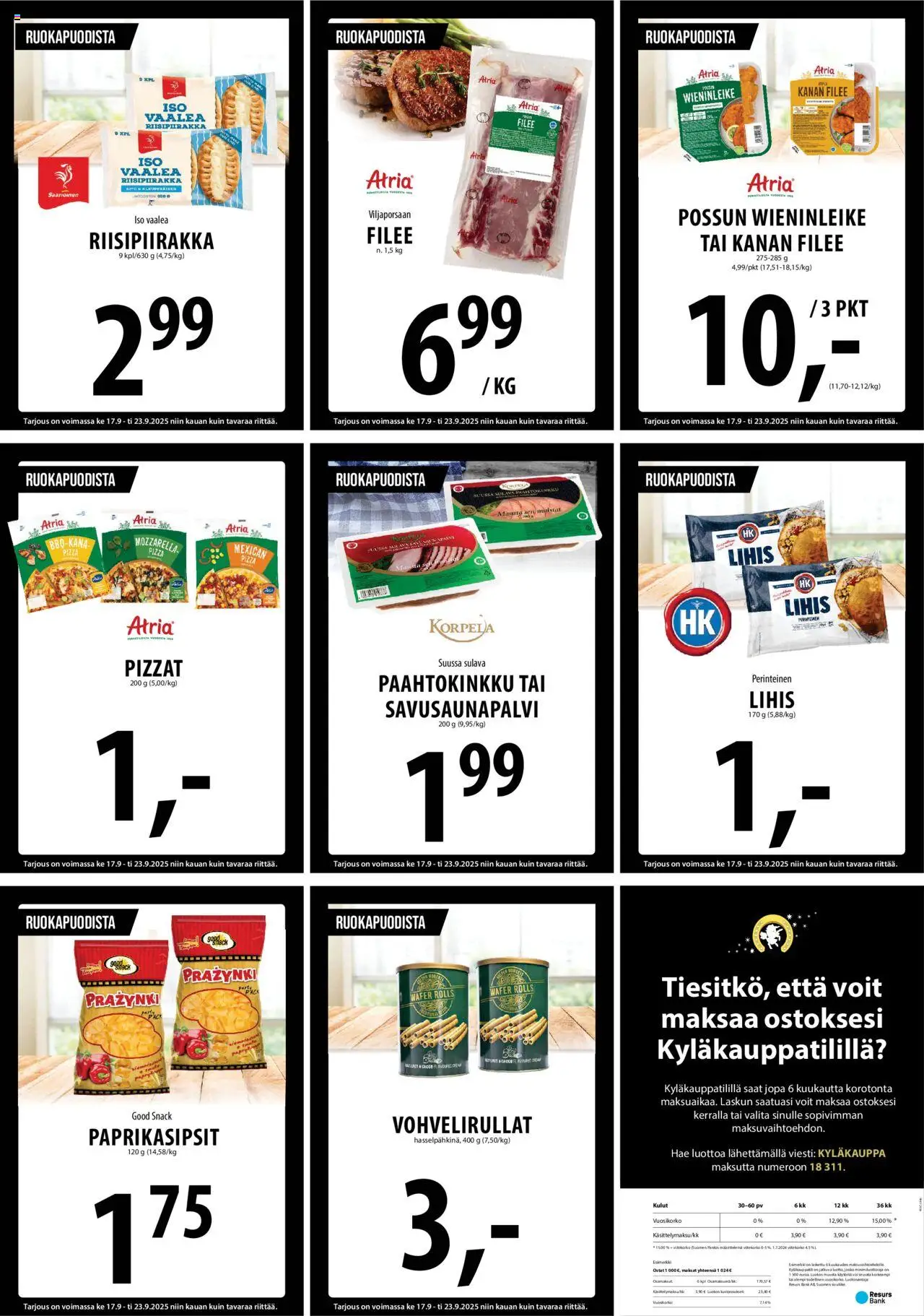 Tuuri tarjoukset – voimassa 17.09.2025 alkaen | Sivu: 22 | Tuotteet: Mozzarella, Pizza