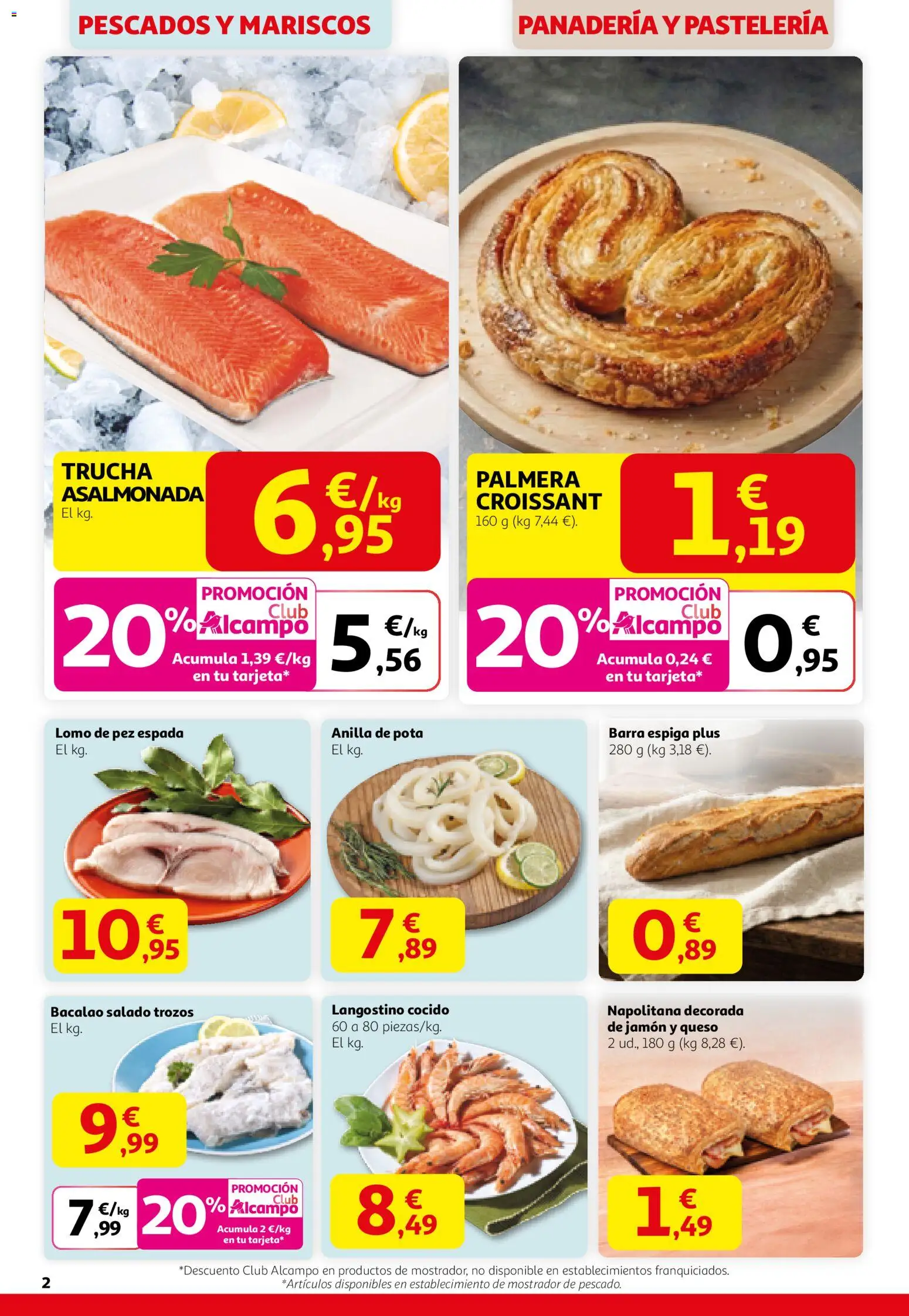 Alcampo - SS Catalán │ válido desde el 12.02.2026 | Página: 2 | Productos: Queso, Jamón, Croissant, Langostino