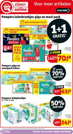 Kruidvat folder week 4 - Voorbeeld van een folder van Kruidvat, geldig van 19.01.2026 | Pagina: 45 | Producten: Pampers, Babydoekjes, Kan
