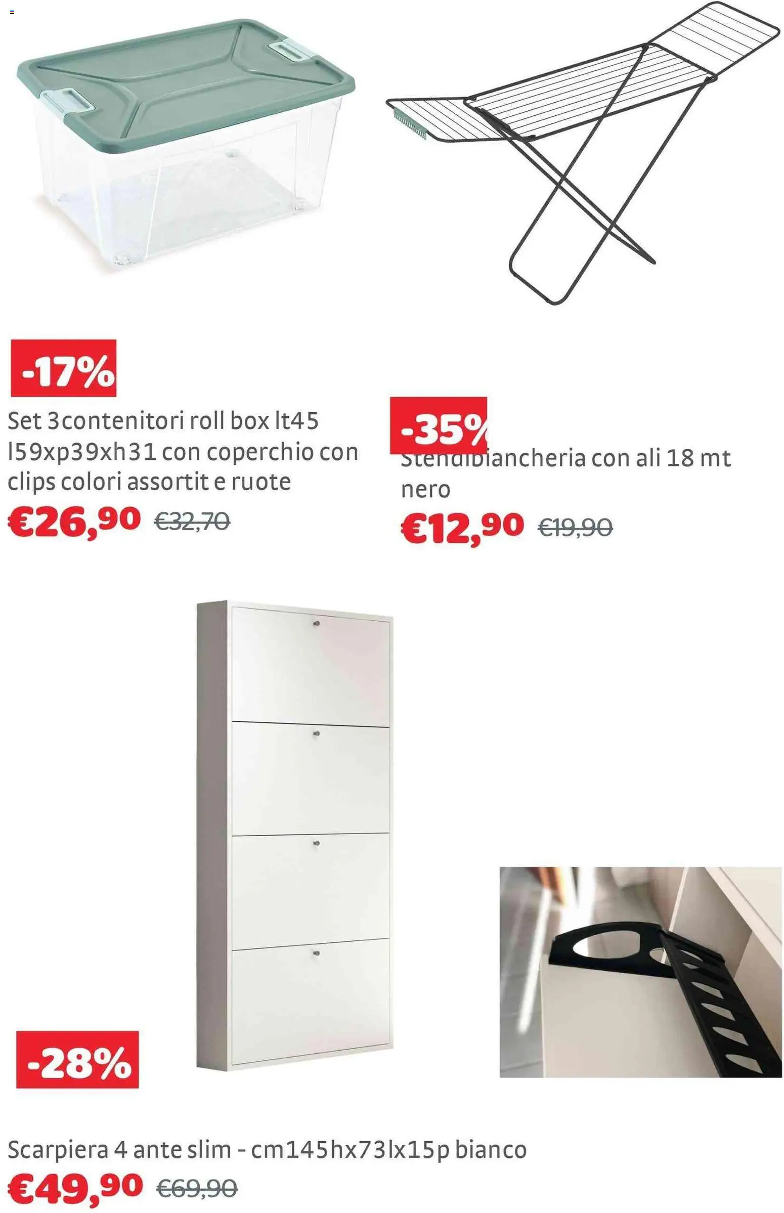Volantino Brico Center del 04.12.2025 | Pagina: 15 | Prodotti: Stendibiancheria, Scarpiera