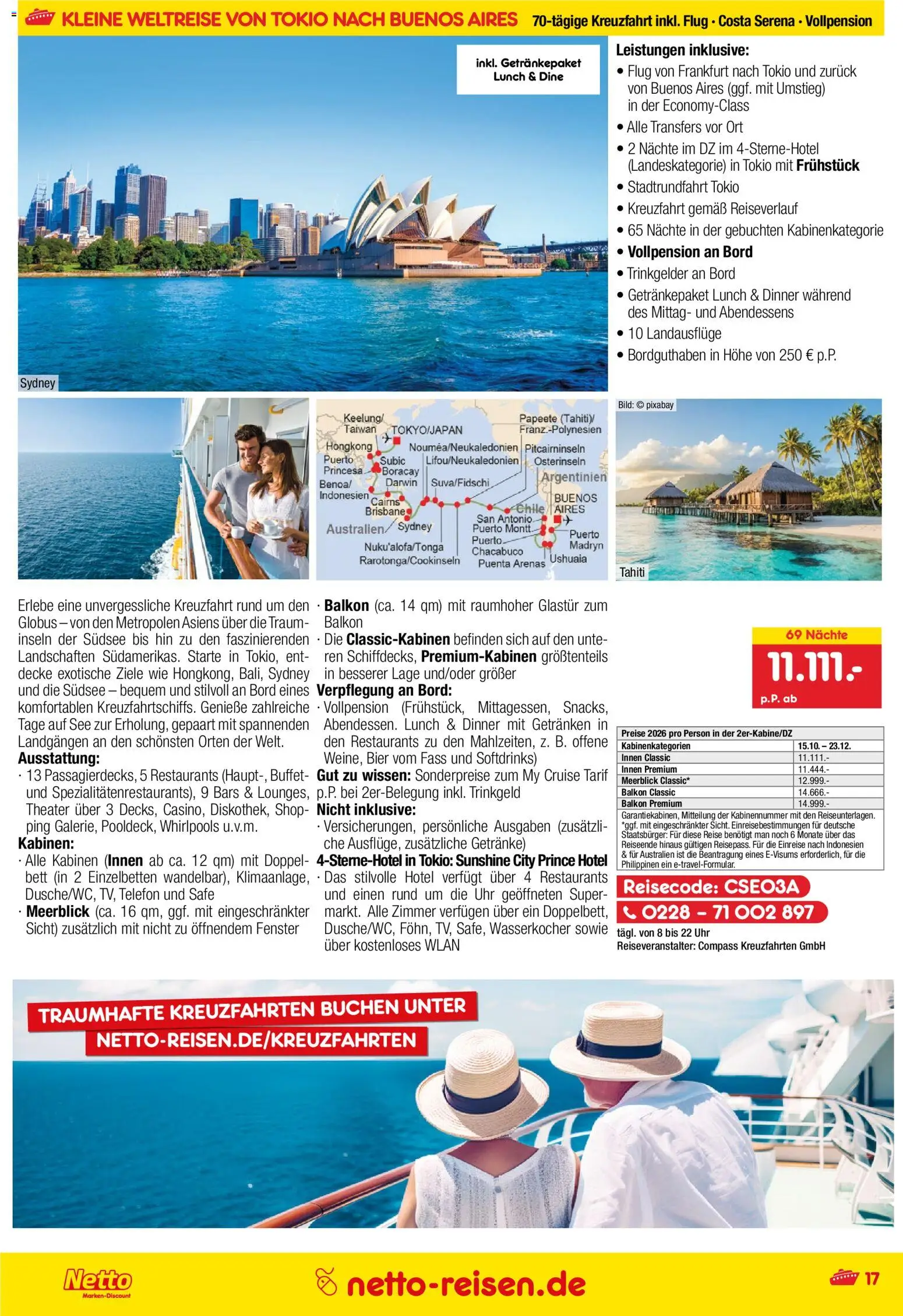 Netto Reisen Prospekt 	 – gültig ab 29.12.2025 | Seite: 17 | Produkte: Wasserkocher, Bett, Telefon, Uhr