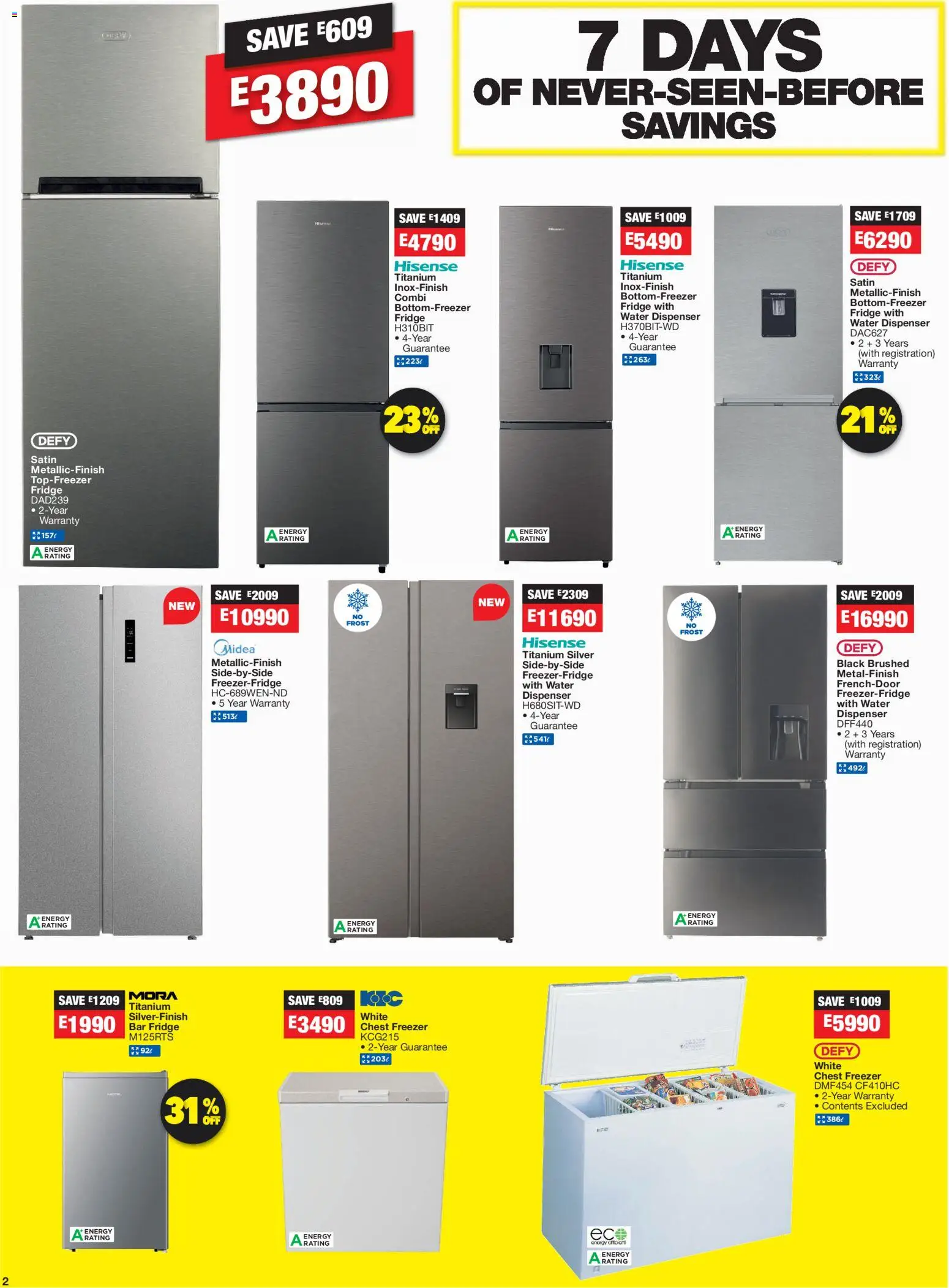 New OK Furniture catalogue – valid from 24.11.2025 | Page: 2 | Products: Freezer, Fridge, Chest freezer, Water