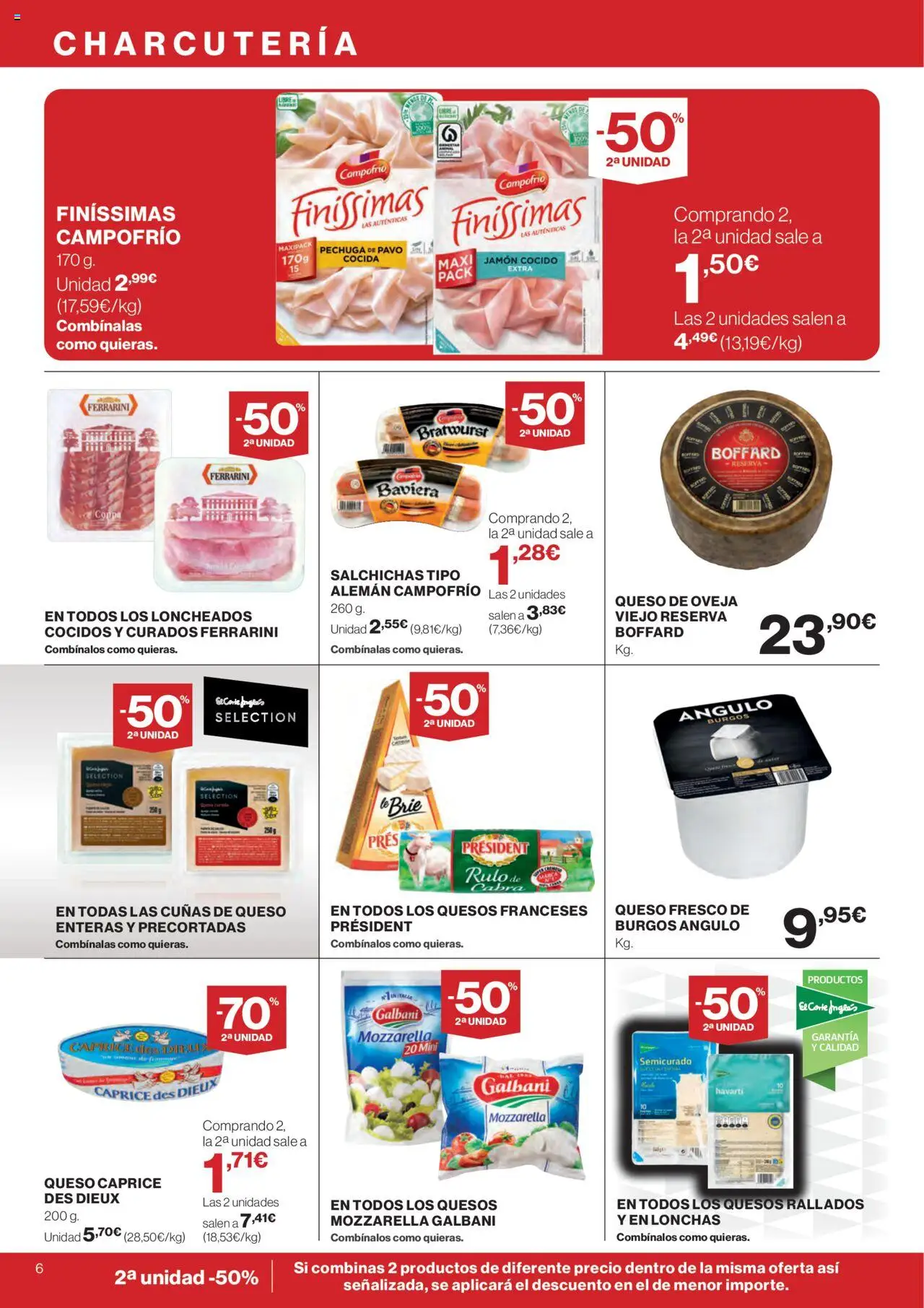 Supercor folleto │ válido desde el 14.08.2025 | Página: 6 | Productos: Queso de oveja, Queso, Jamón cocido, Queso fresco