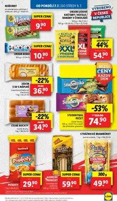 Lidl leták od 07.07.2025 | Strana: 15 | Produkty: Banány, Bramburky, Piškoty, Stany