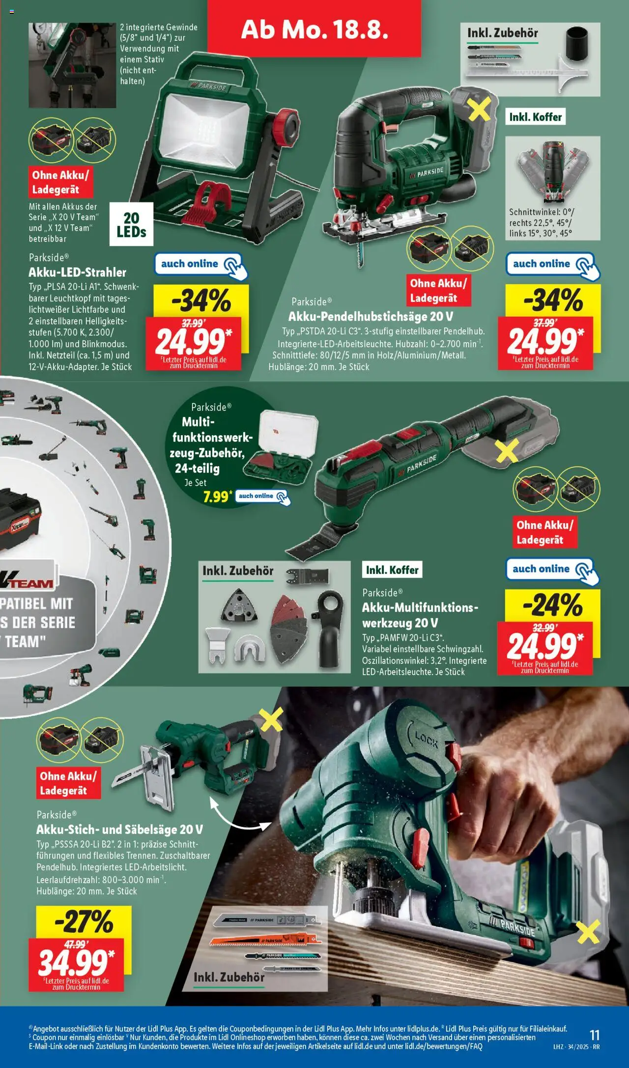 Lidl Prospekt Düsseldorf	 - gültig ab dem 18.08.2025 | Seite: 21 | Produkte: Koffer, Netzteil, Ladegerät, Stativ